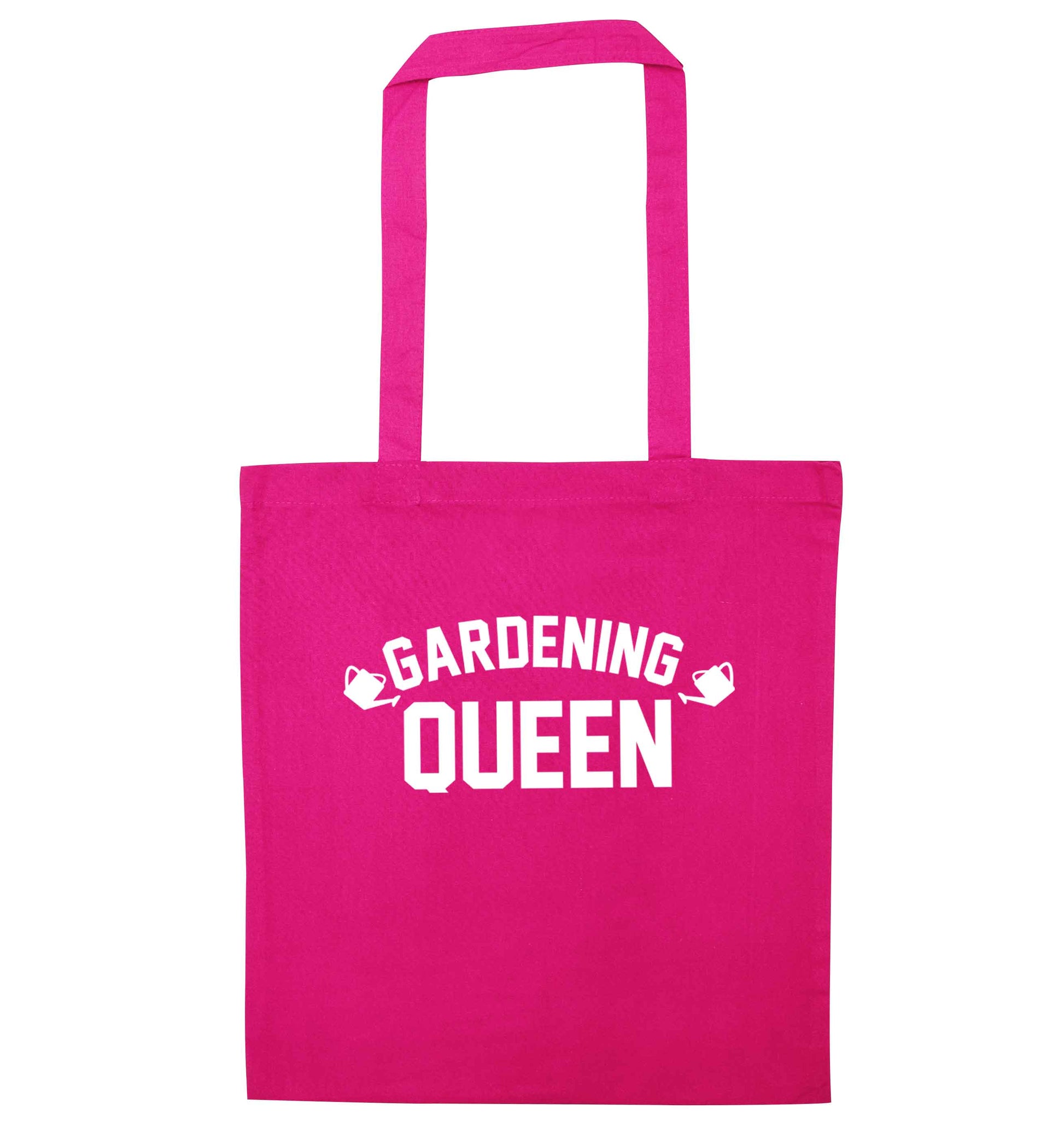 Gardening queen pink tote bag