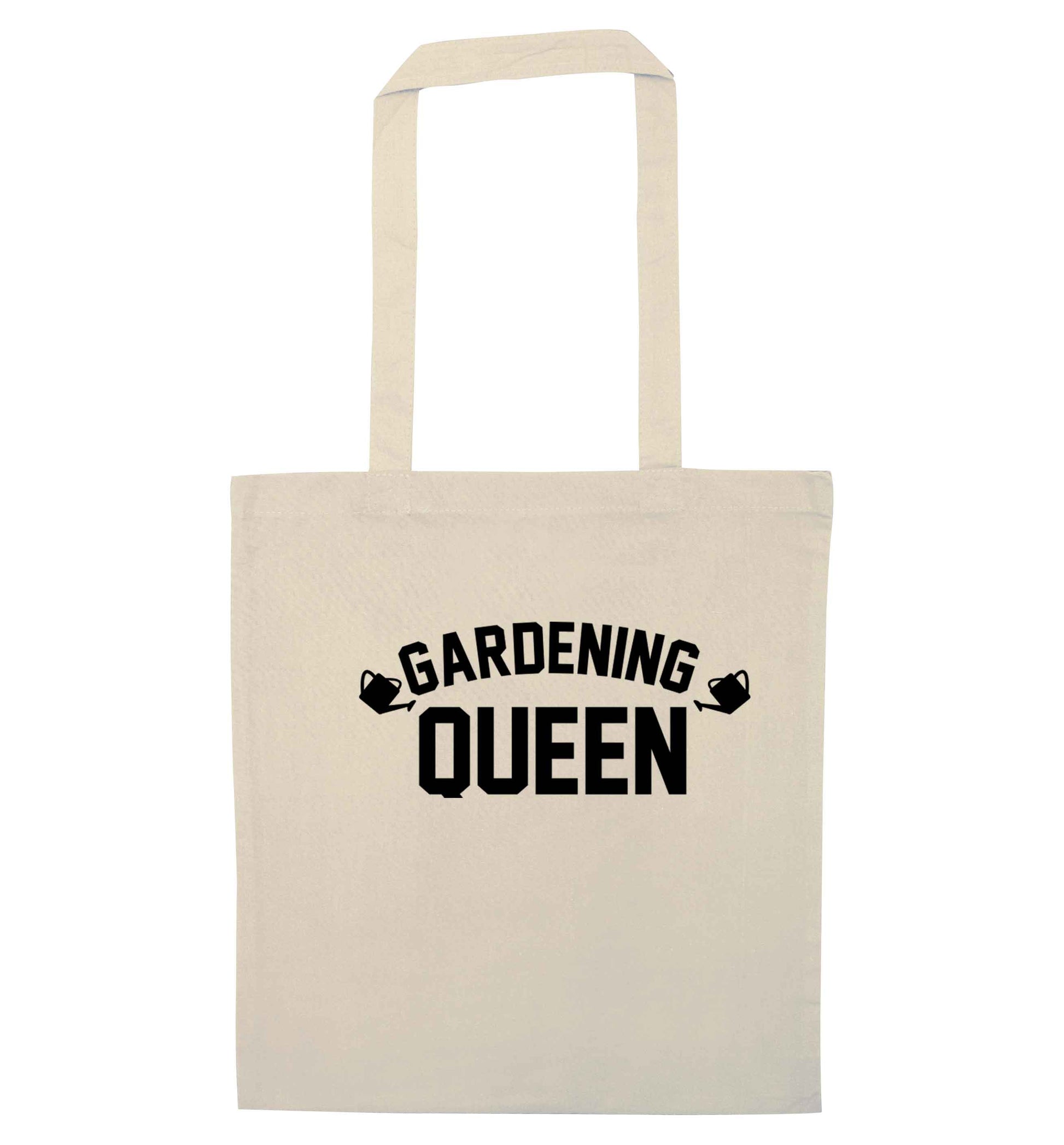 Gardening queen natural tote bag