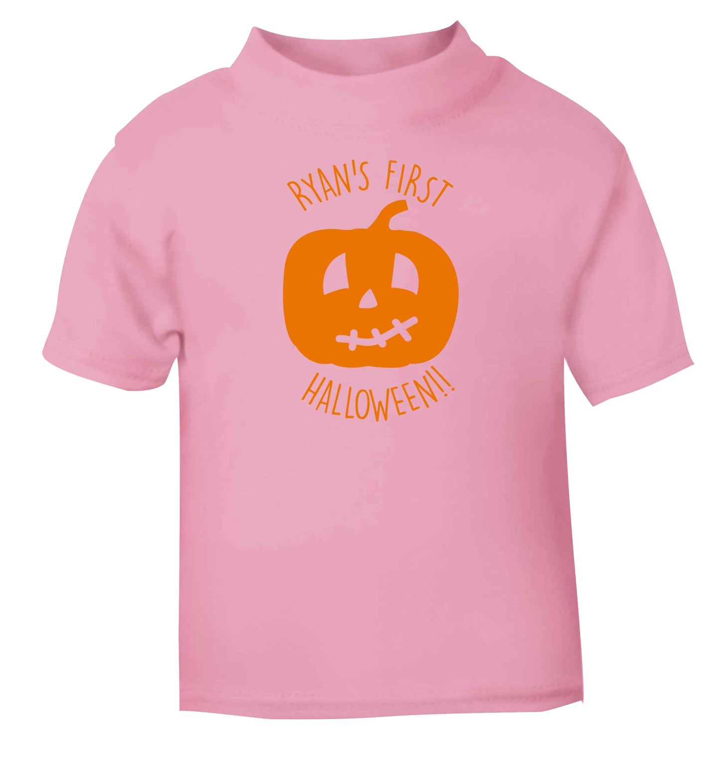 Personalised Halloween - pumpkin light pink baby toddler Tshirt 2 Years