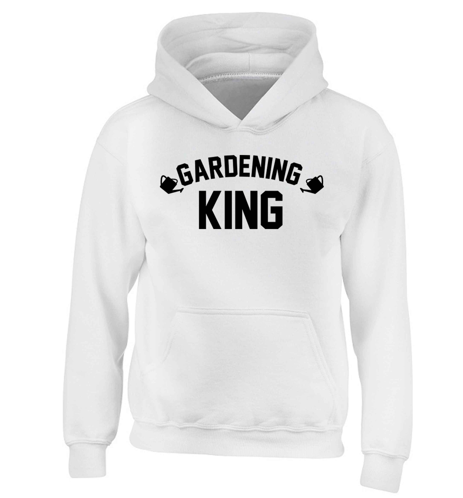 Gardening king children's white hoodie 12-13 Years