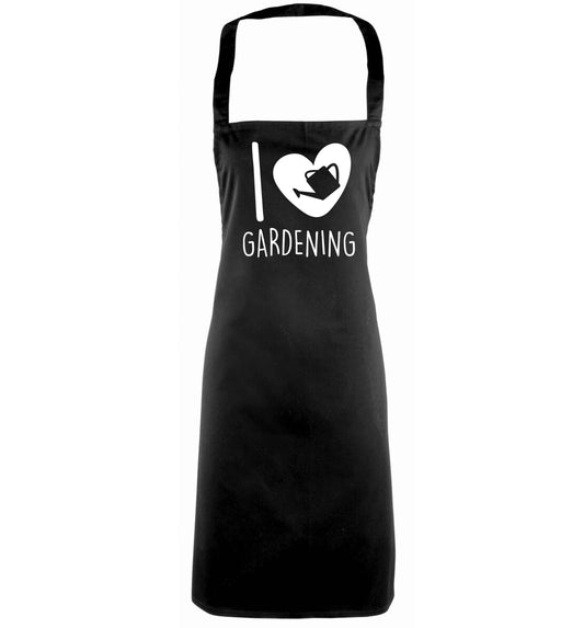 I love gardening black apron