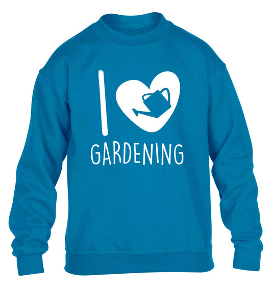 I love gardening children's blue sweater 12-13 Years