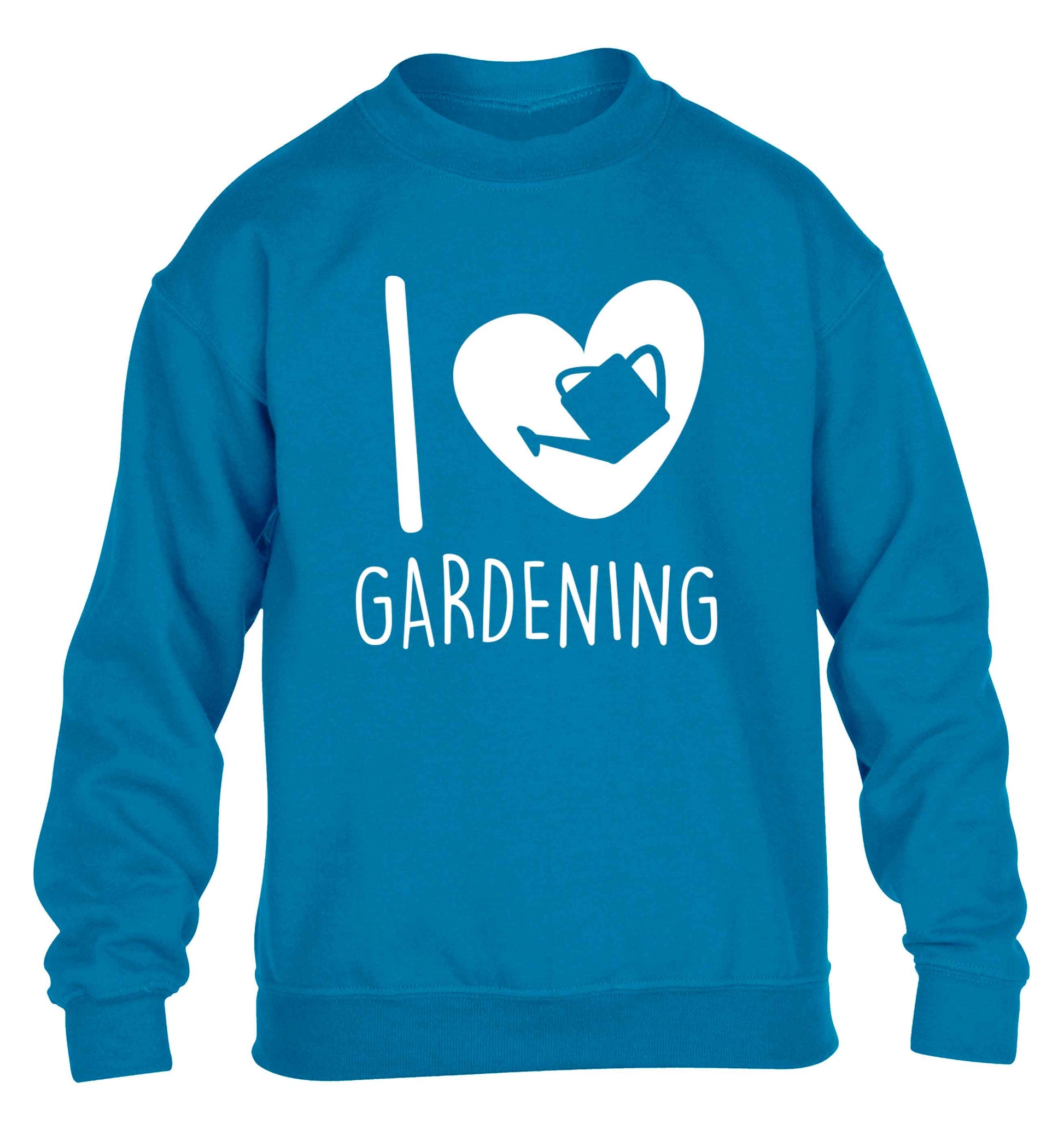 I love gardening children's blue sweater 12-13 Years