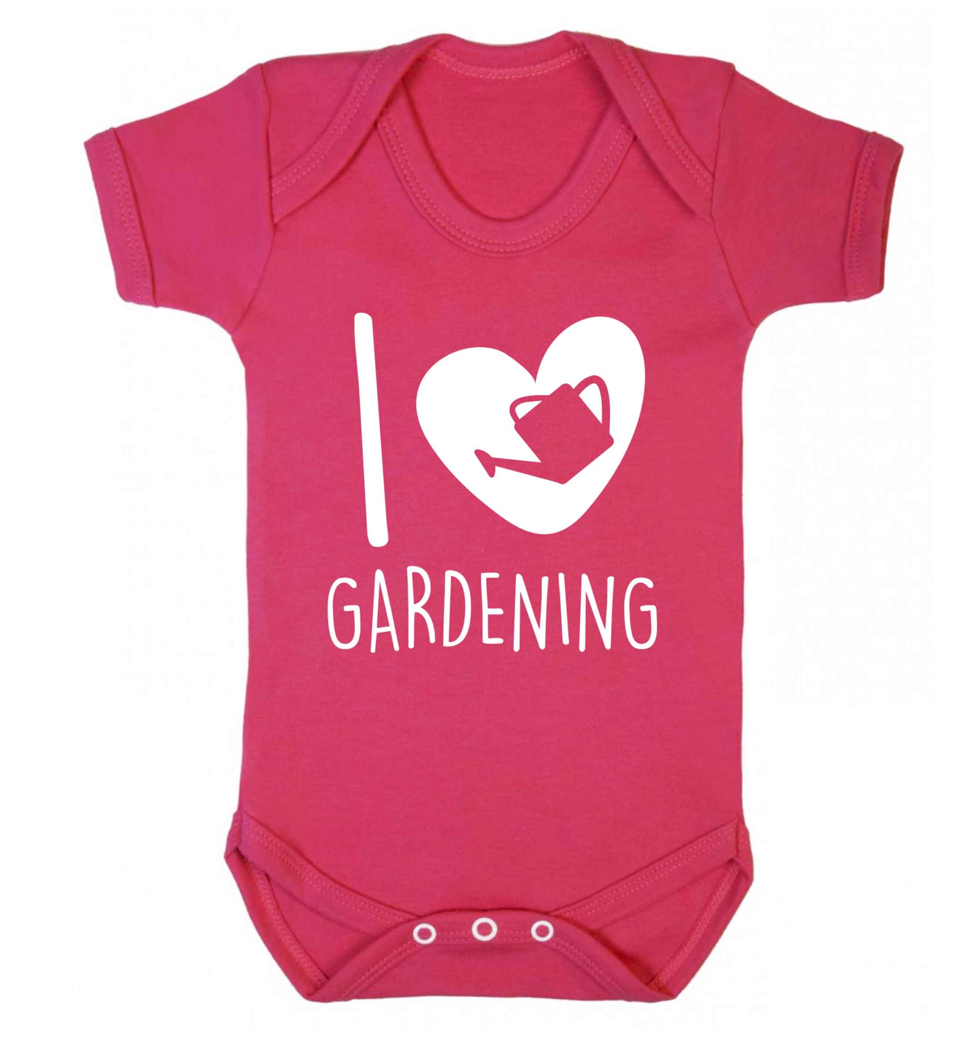 I love gardening Baby Vest dark pink 18-24 months