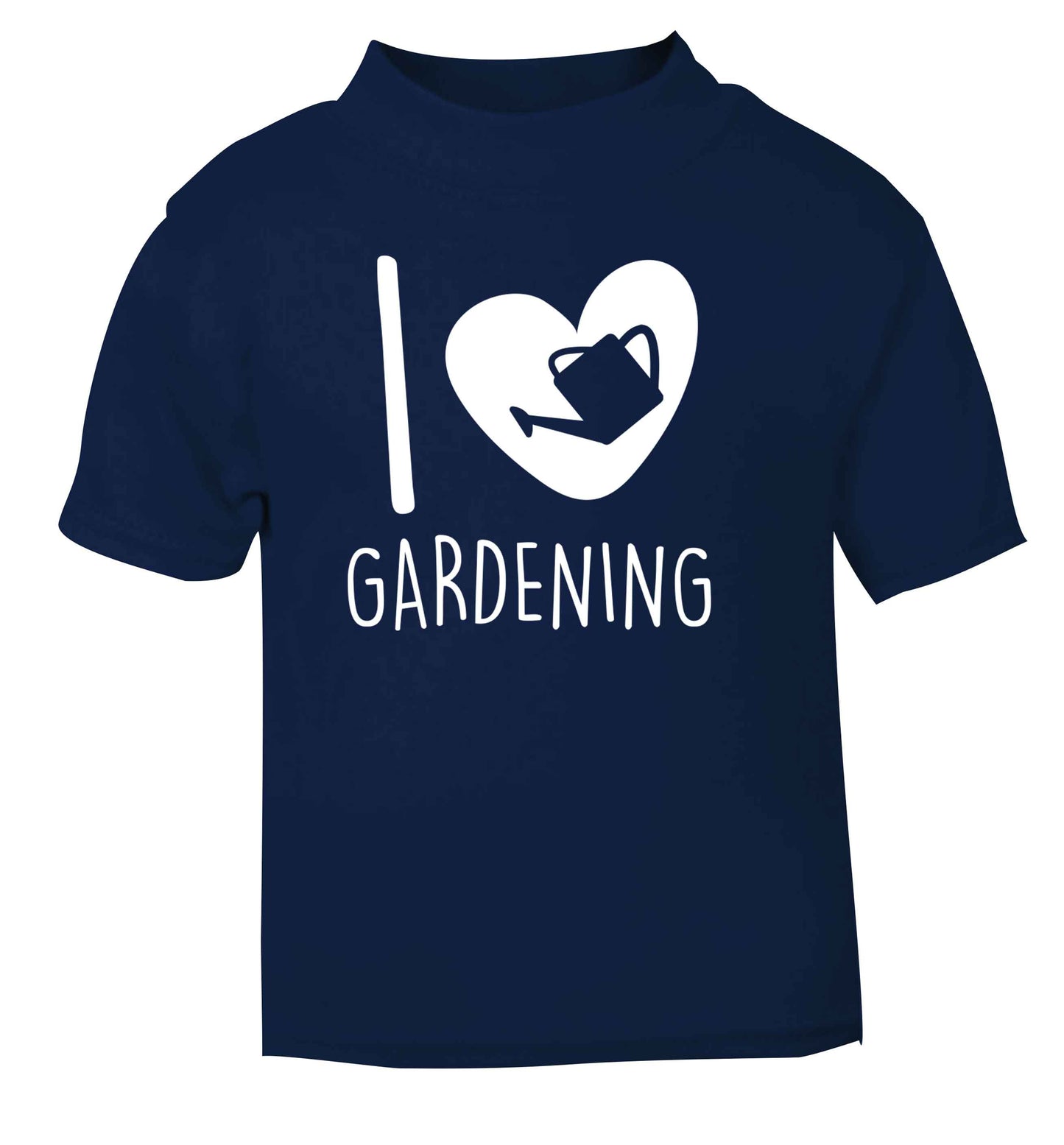 I love gardening navy Baby Toddler Tshirt 2 Years