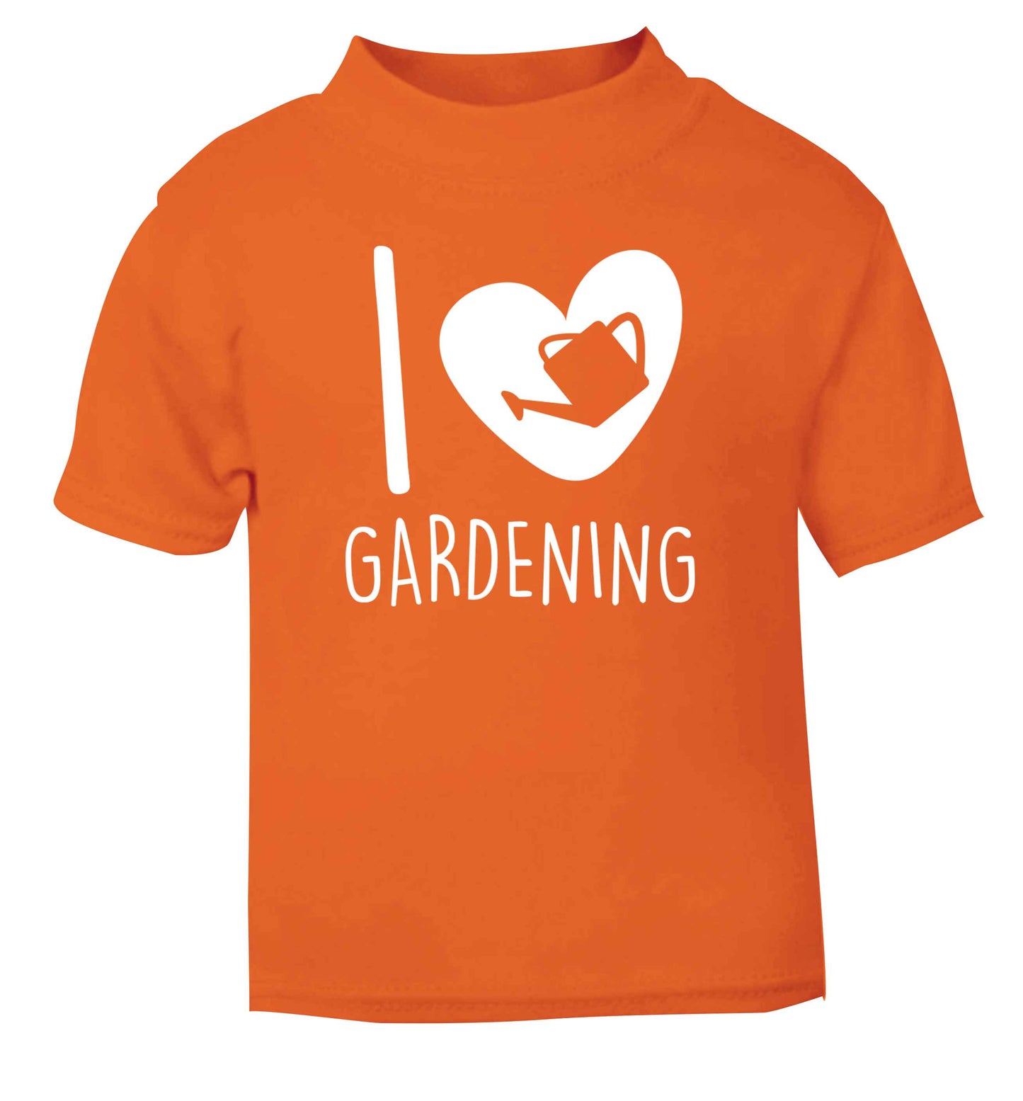I love gardening orange Baby Toddler Tshirt 2 Years