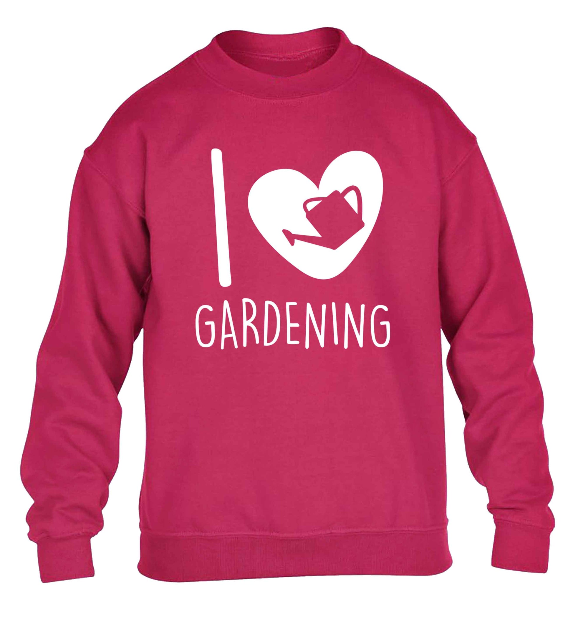 I love gardening children's pink sweater 12-13 Years