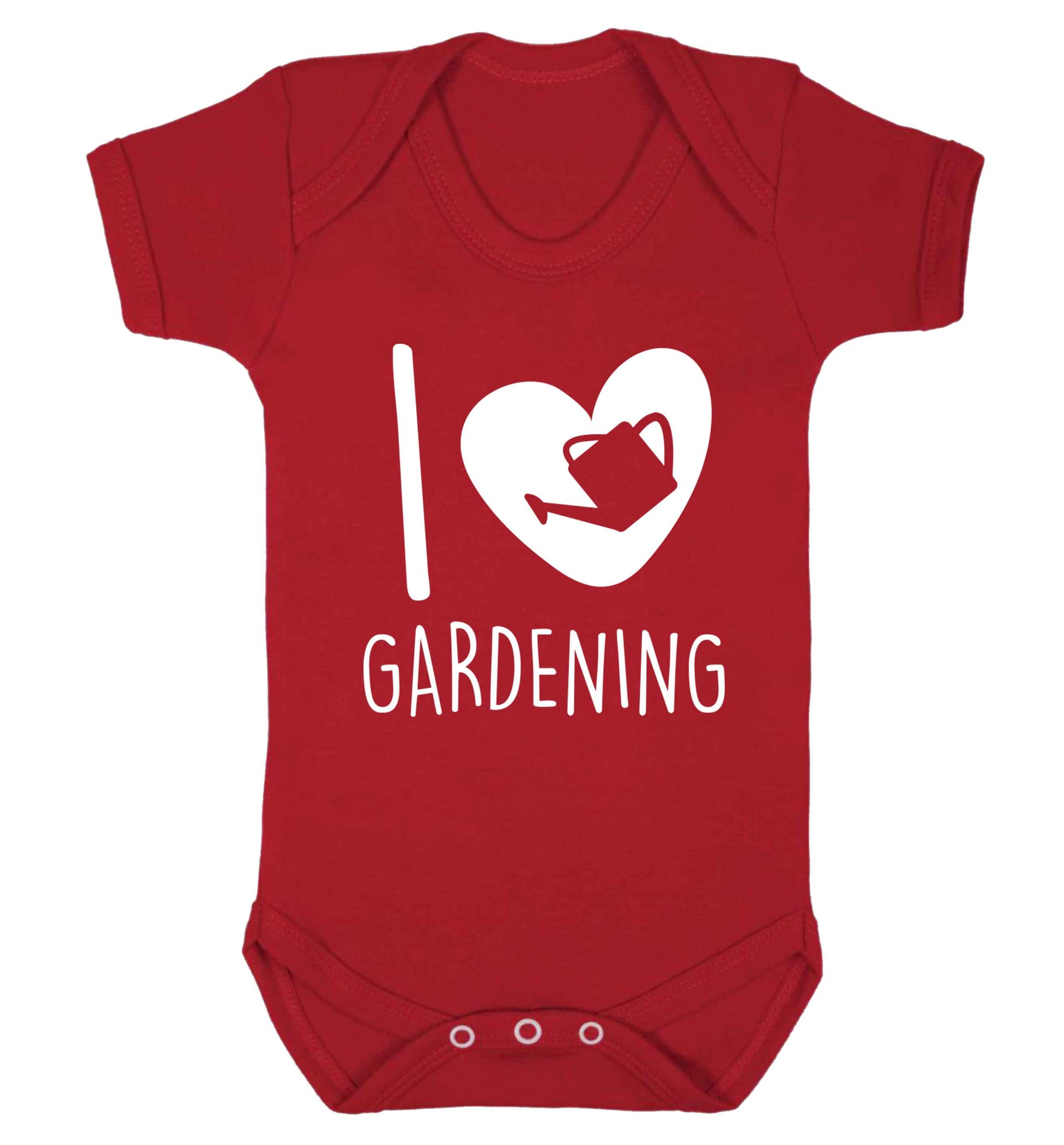 I love gardening Baby Vest red 18-24 months