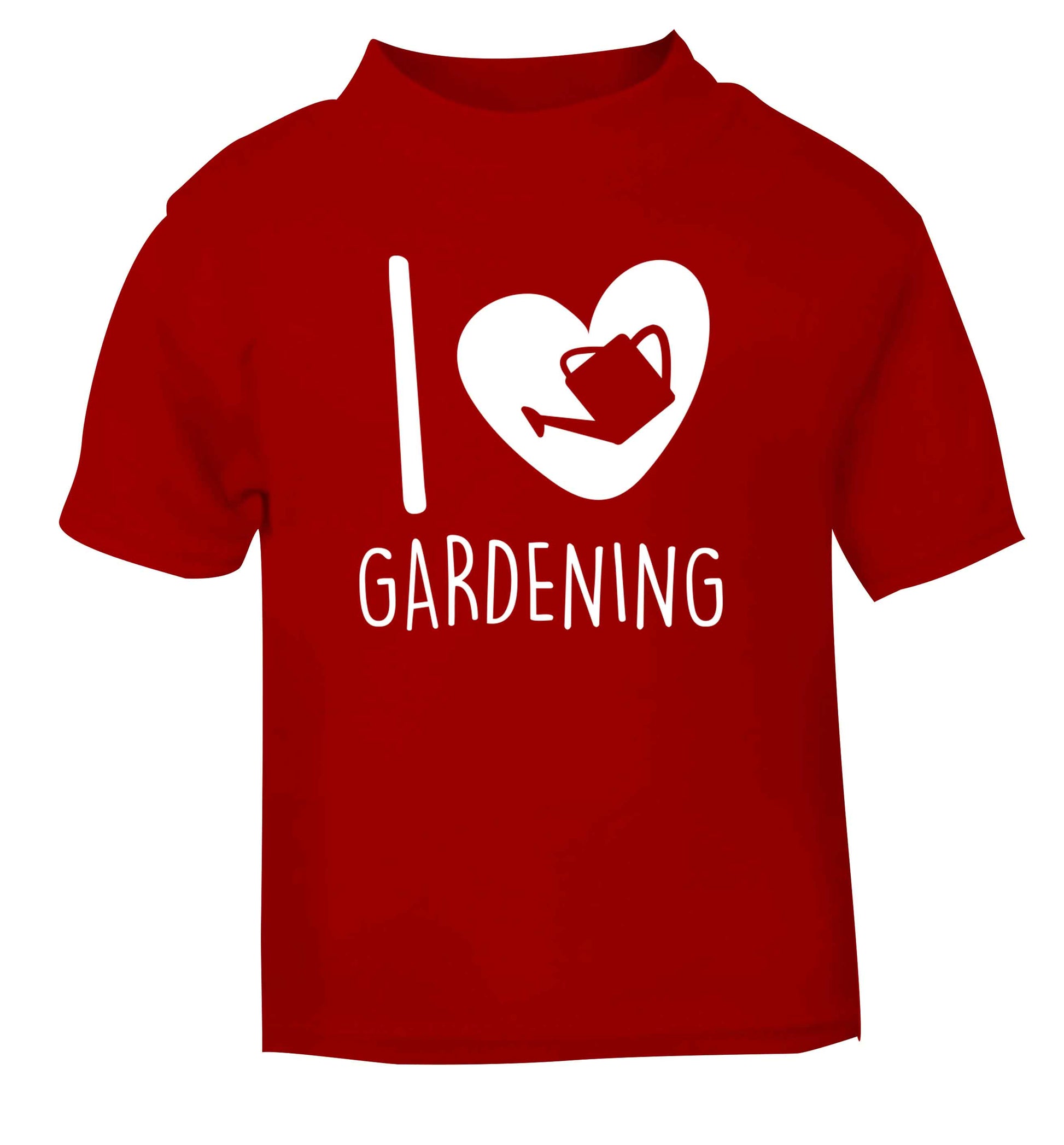 I love gardening red Baby Toddler Tshirt 2 Years