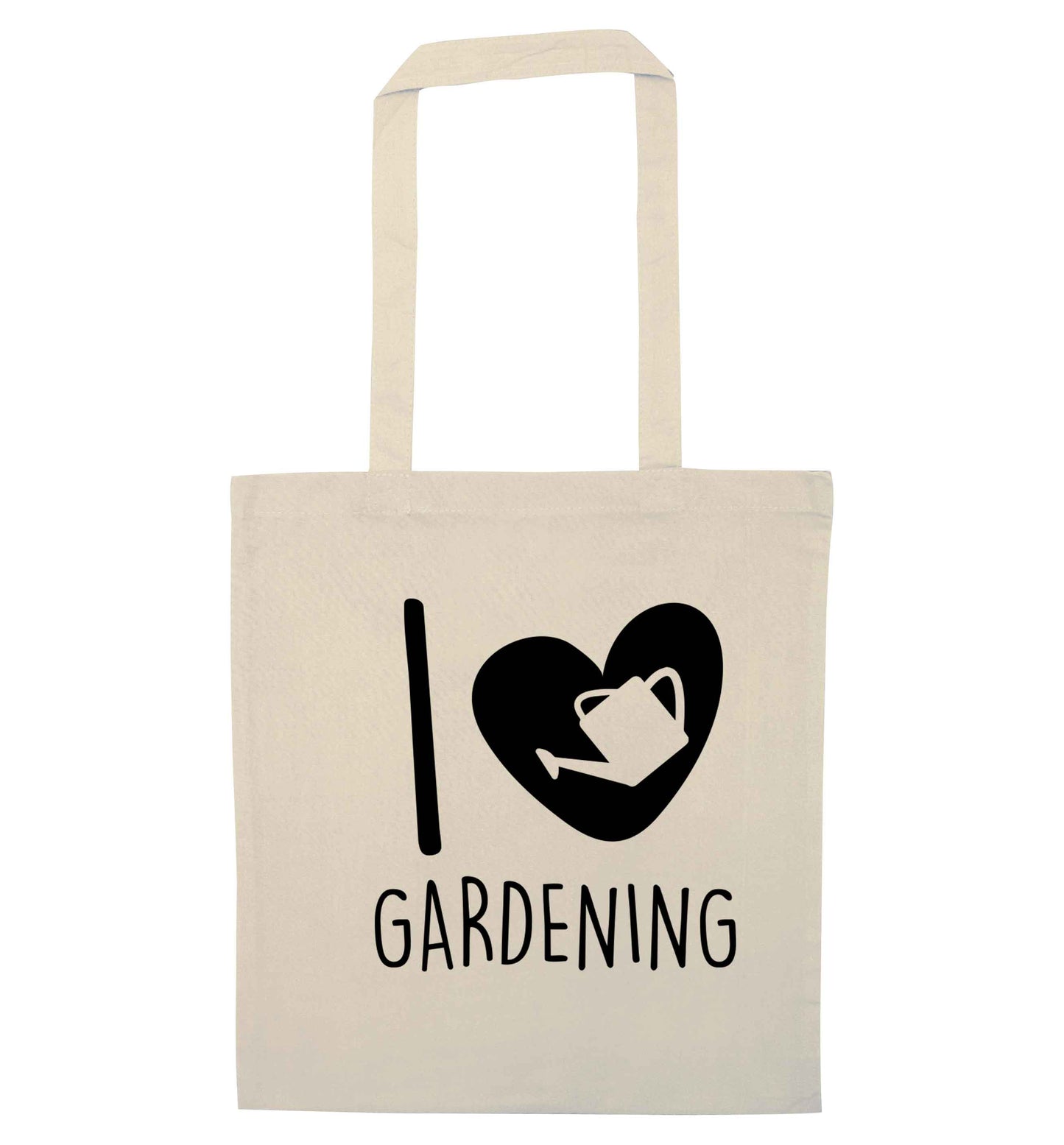 I love gardening natural tote bag