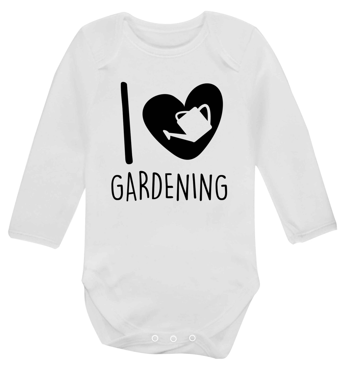 I love gardening Baby Vest long sleeved white 6-12 months
