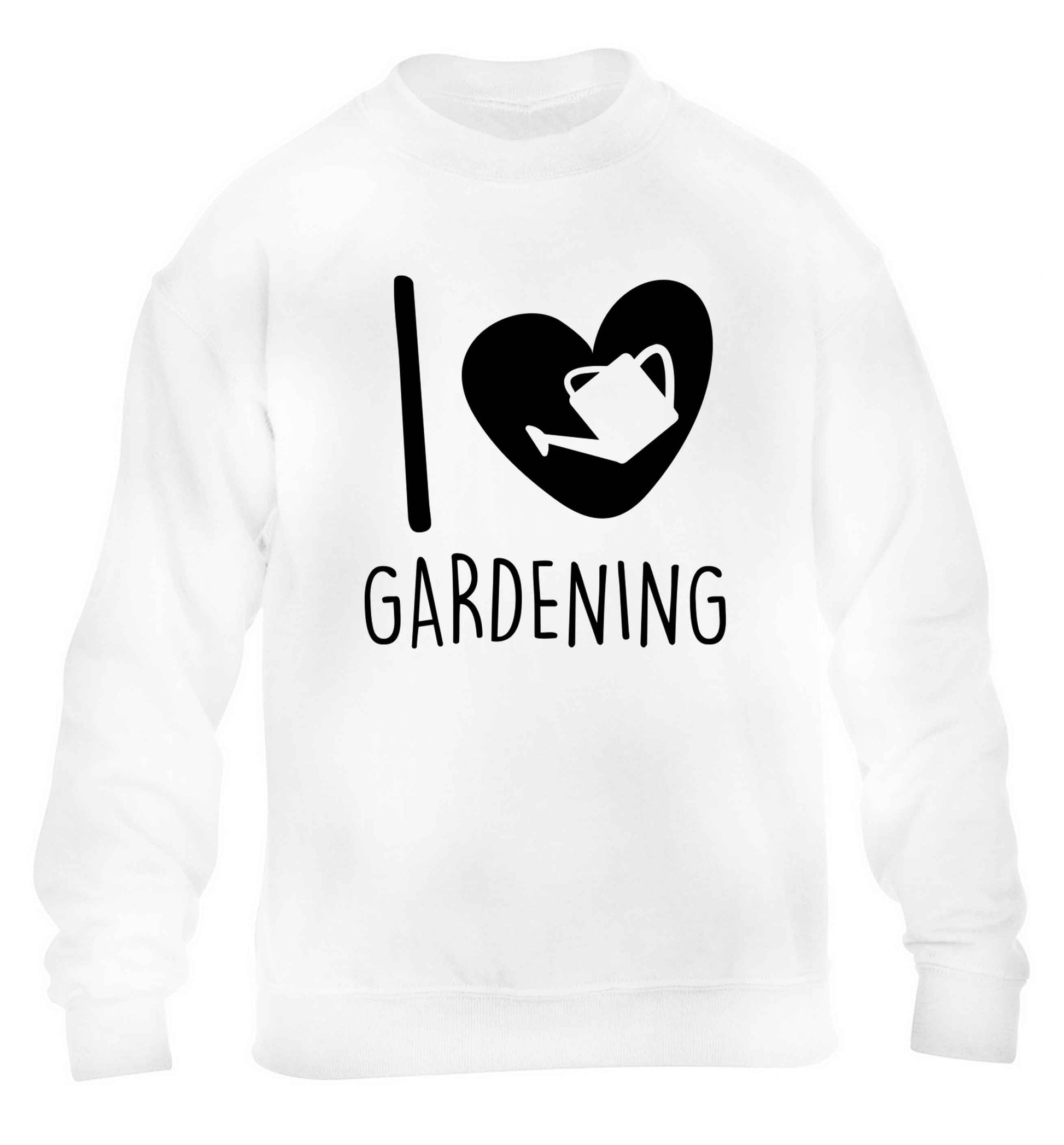 I love gardening children's white sweater 12-13 Years