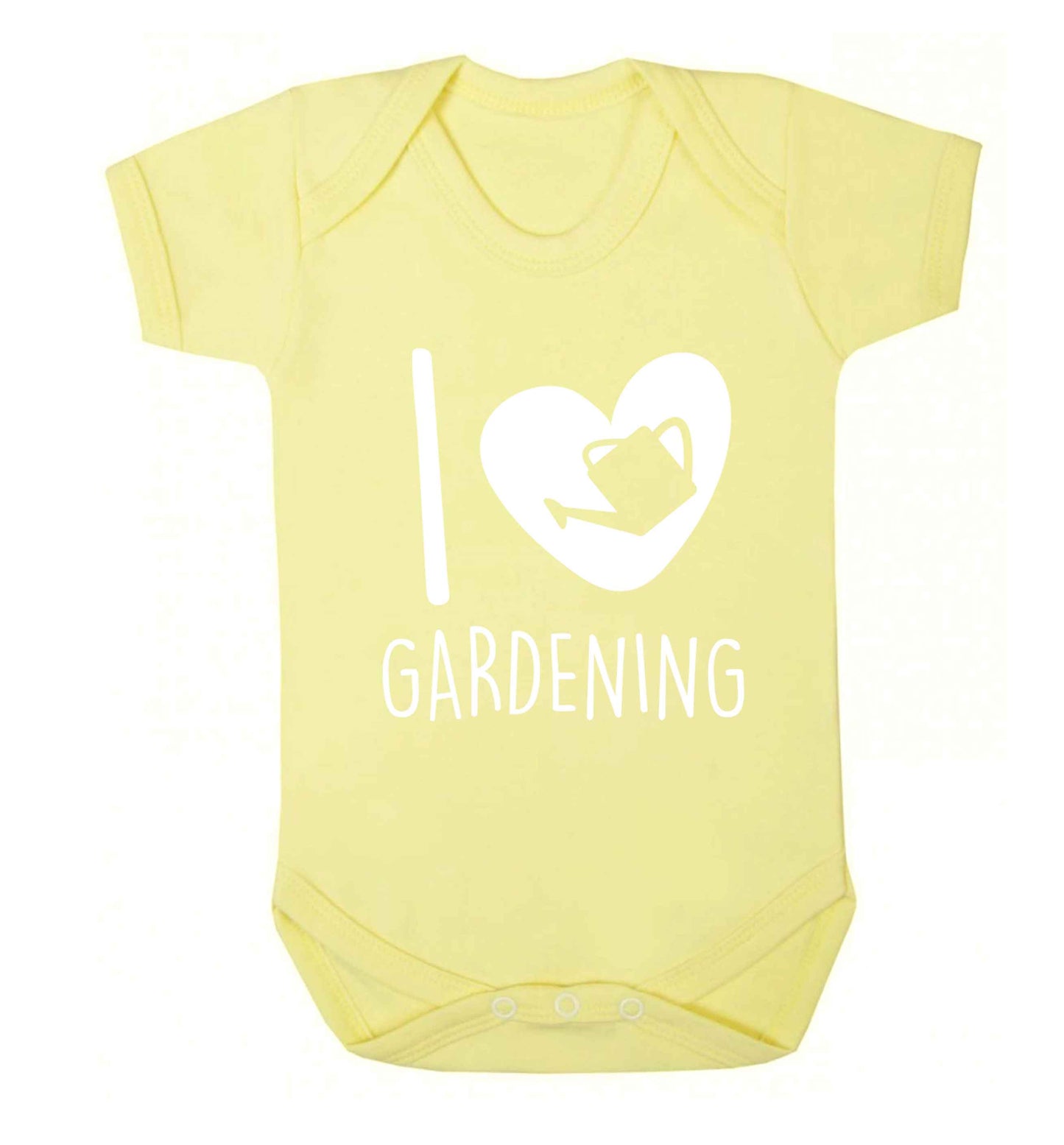 I love gardening Baby Vest pale yellow 18-24 months