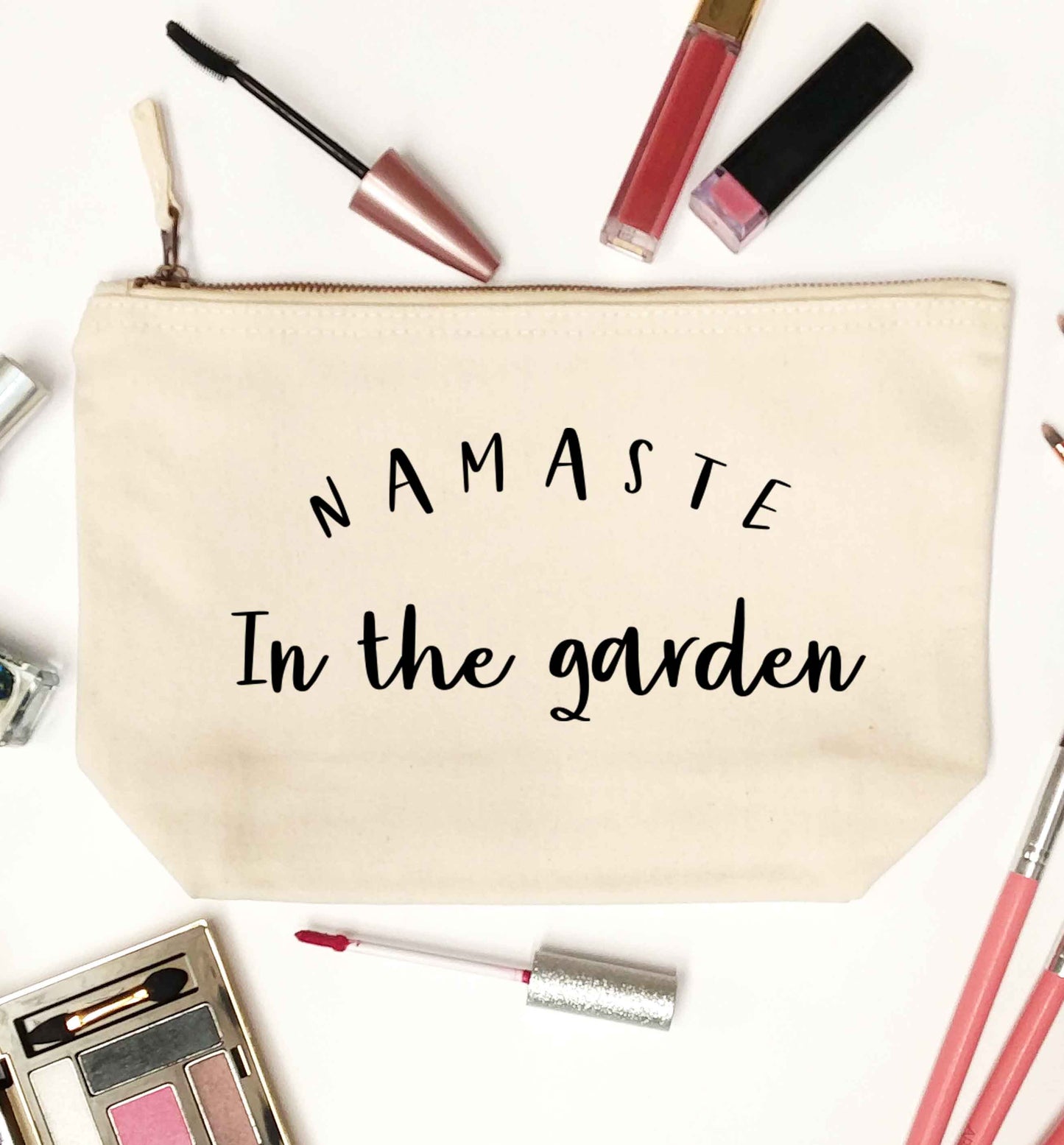 Namaste in the garden natural makeup bag