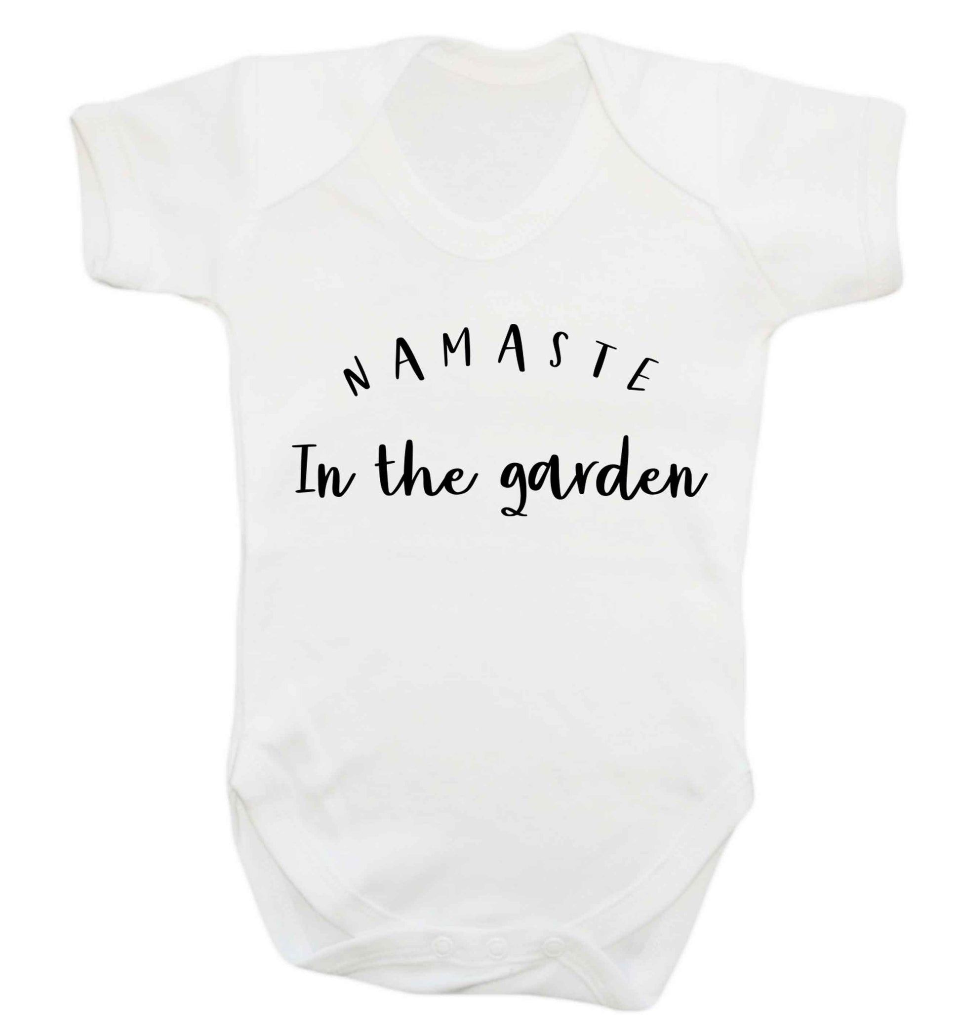 Namaste in the garden Baby Vest white 18-24 months
