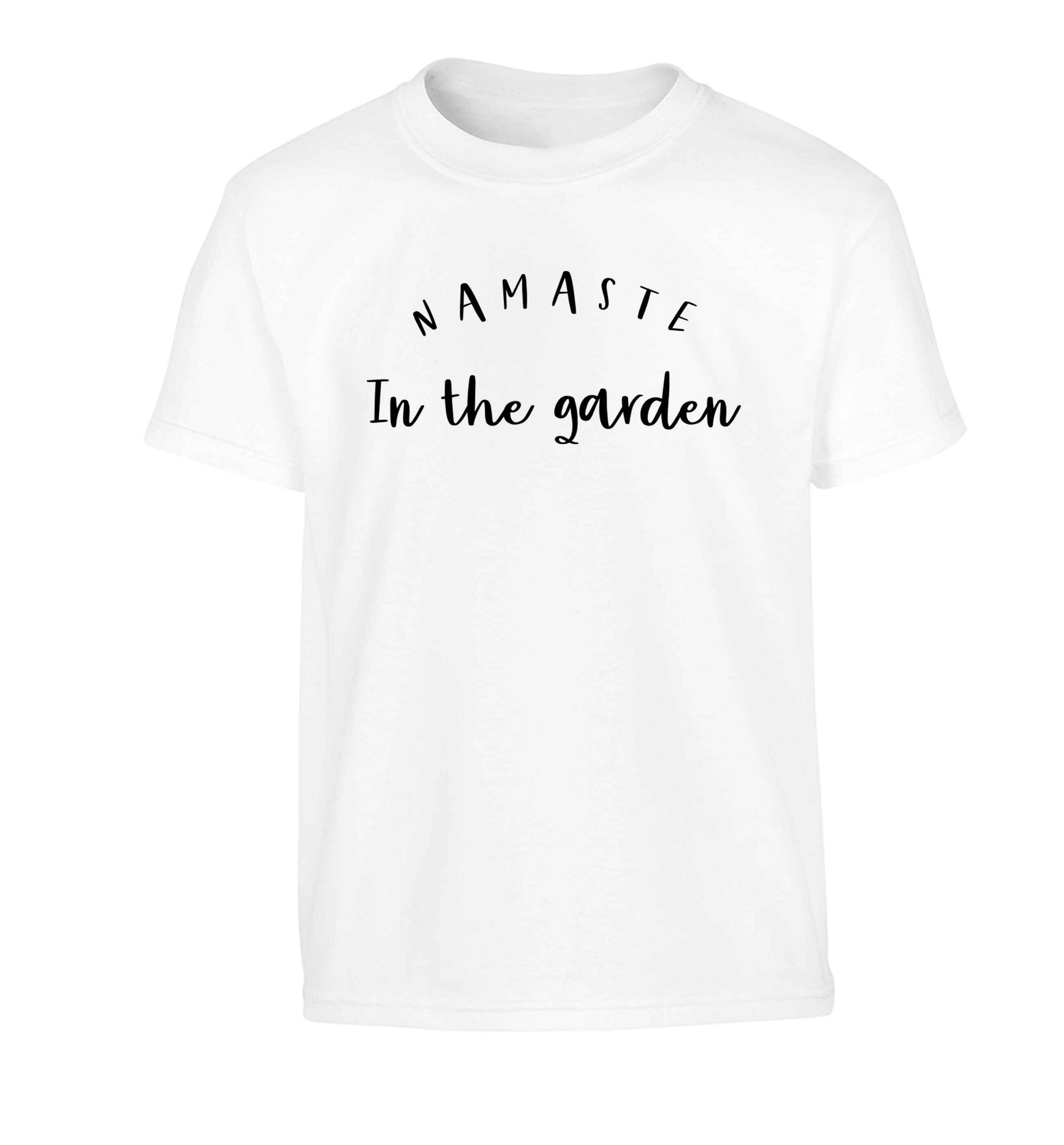 Namaste in the garden Children's white Tshirt 12-13 Years