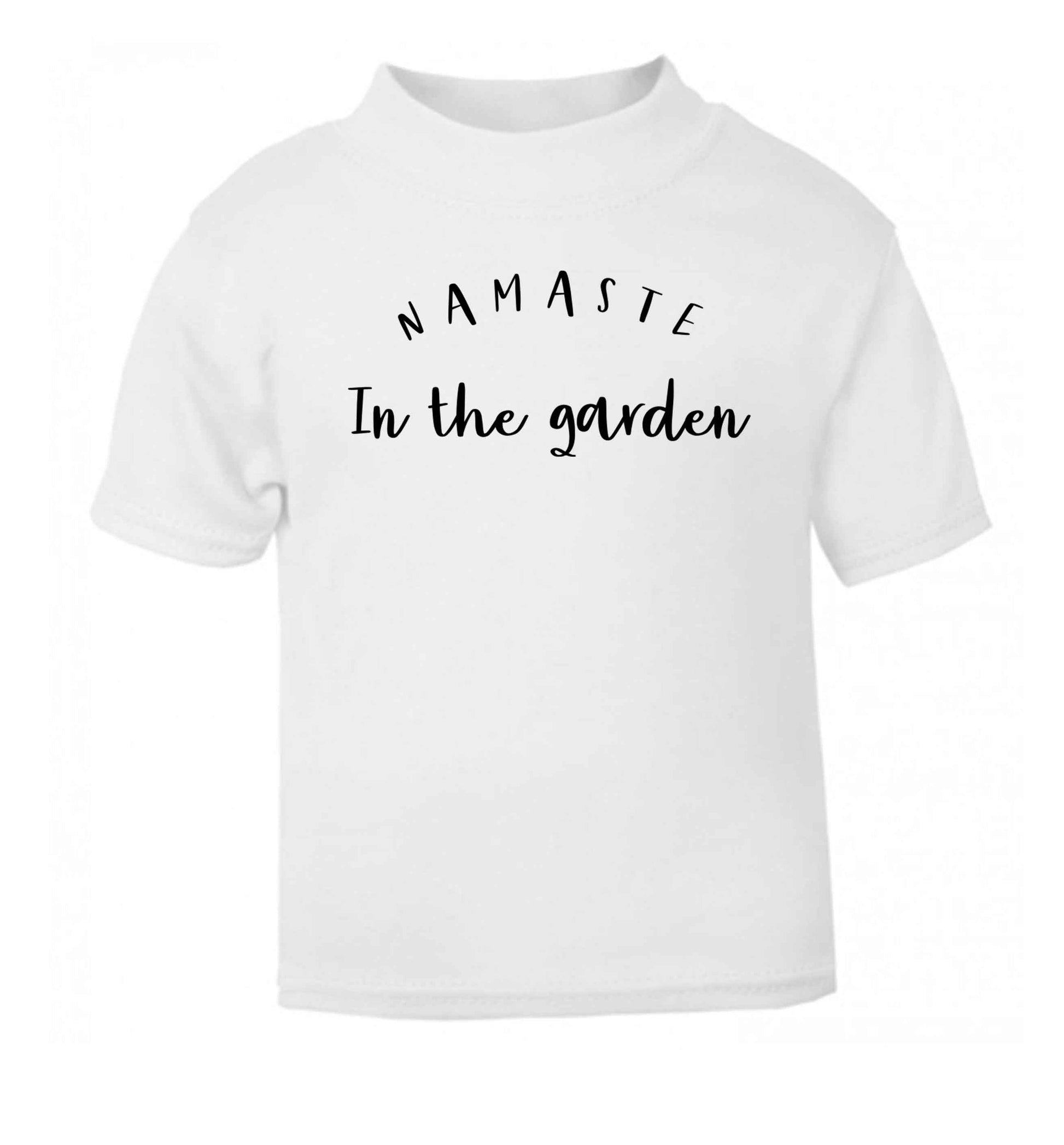 Namaste in the garden white Baby Toddler Tshirt 2 Years