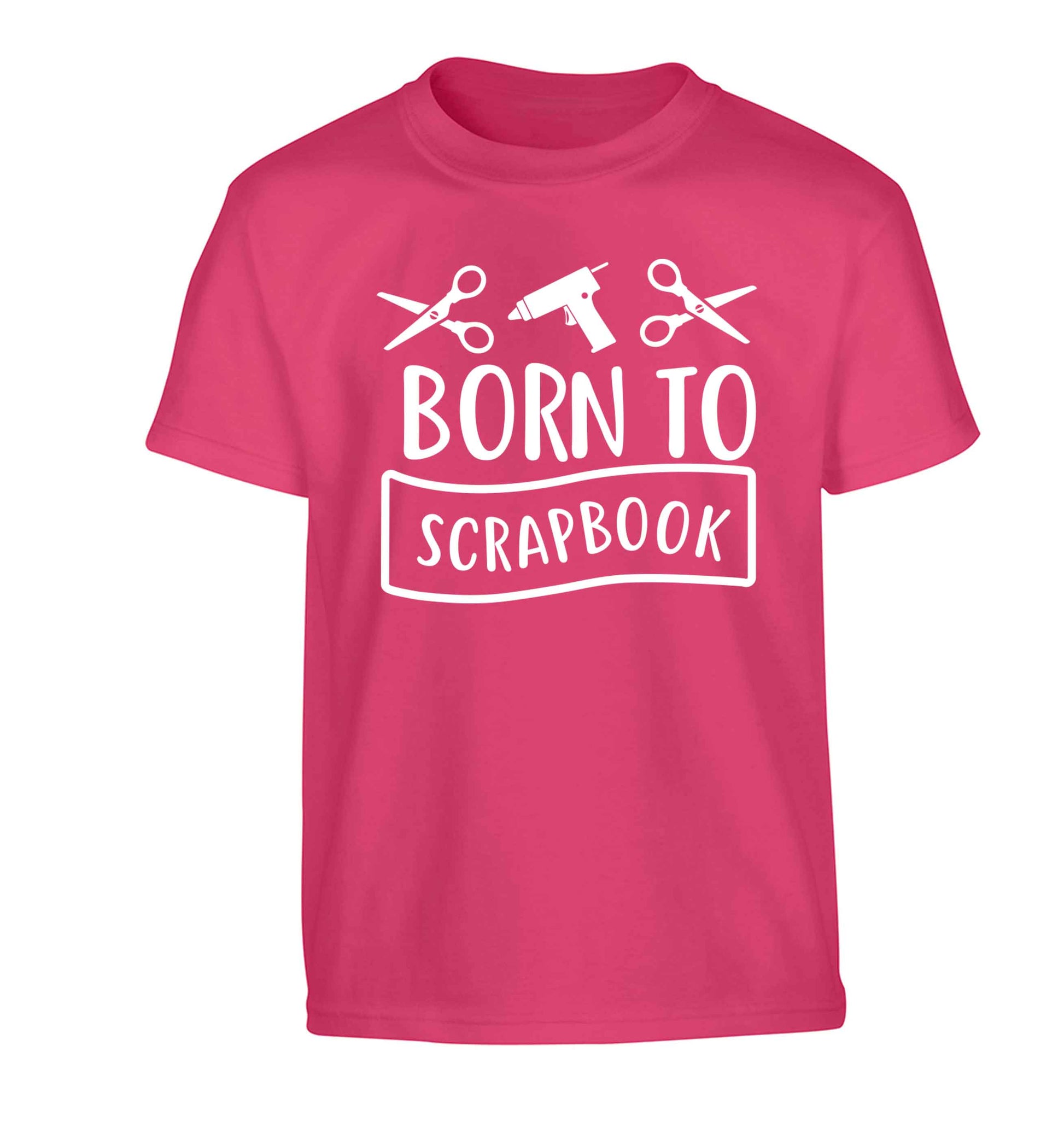 Born to scrapbook Children's pink Tshirt 12-13 Years