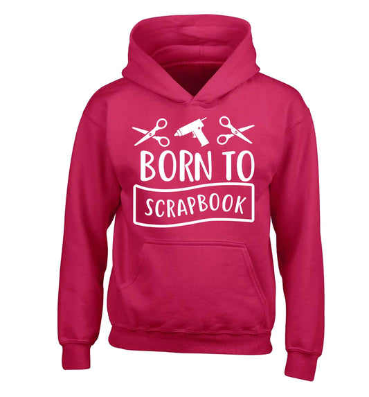 Born to scrapbook children's pink hoodie 12-13 Years