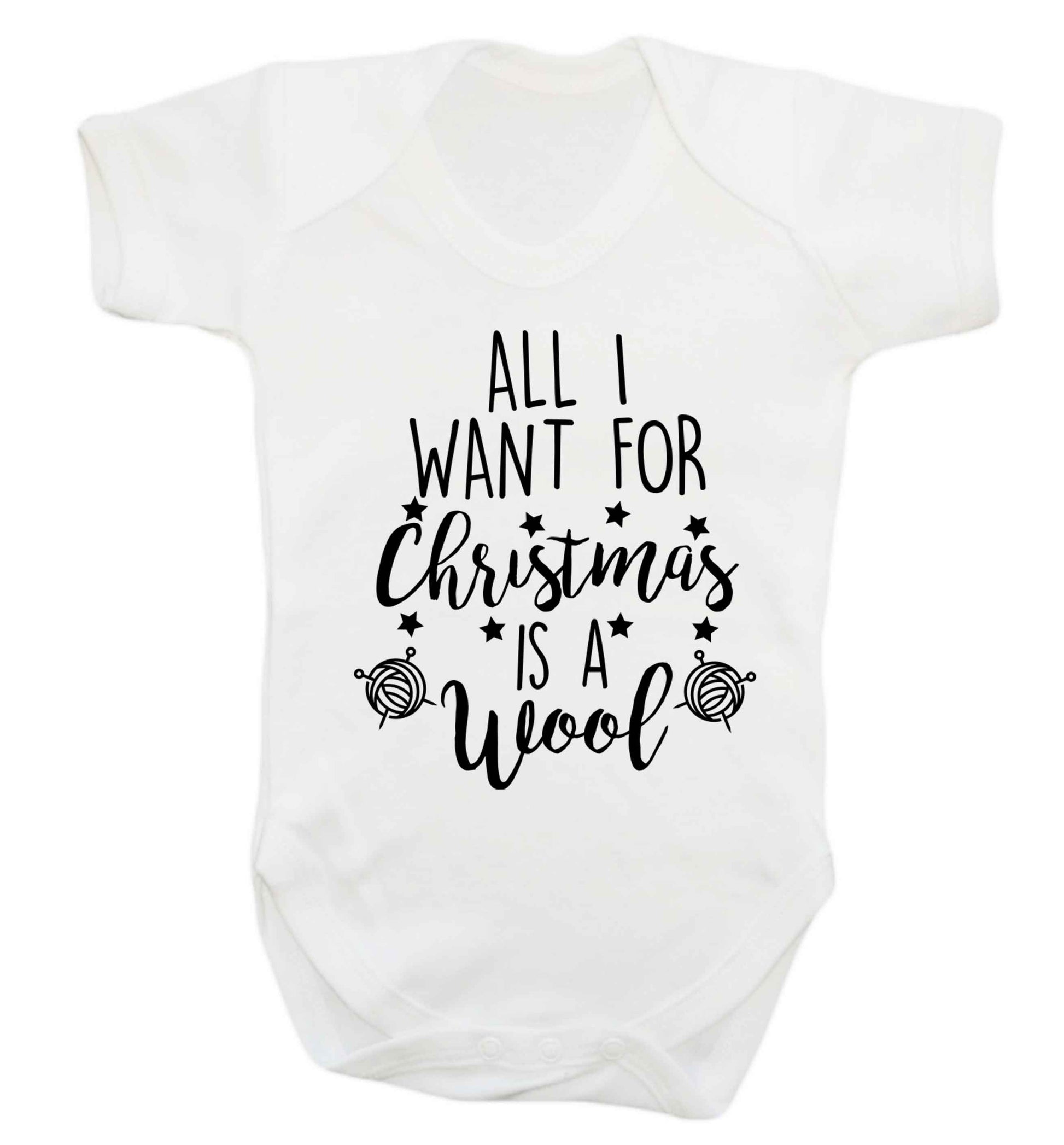 All I want for Christmas is wool! Baby Vest white 18-24 months