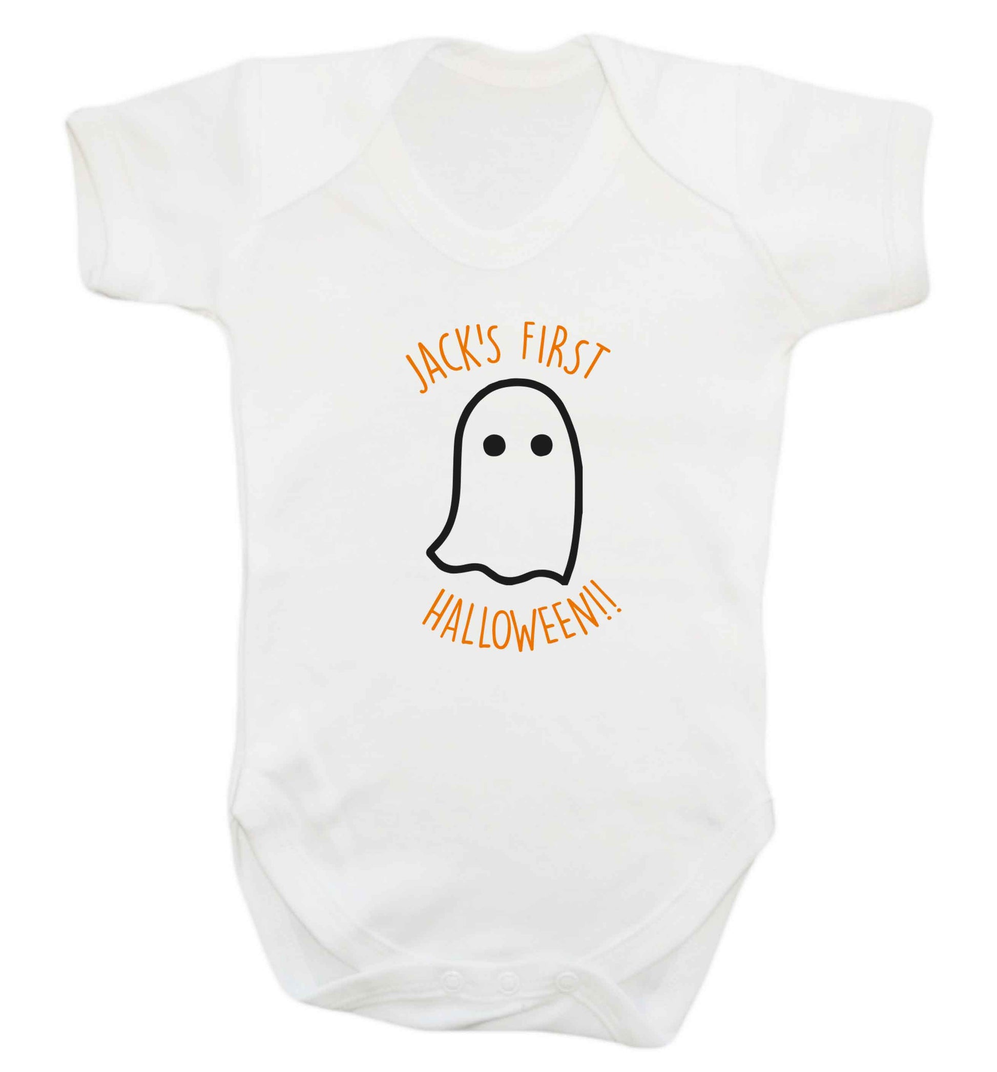 Personalised Pumpking Halloween baby vest white 18-24 months