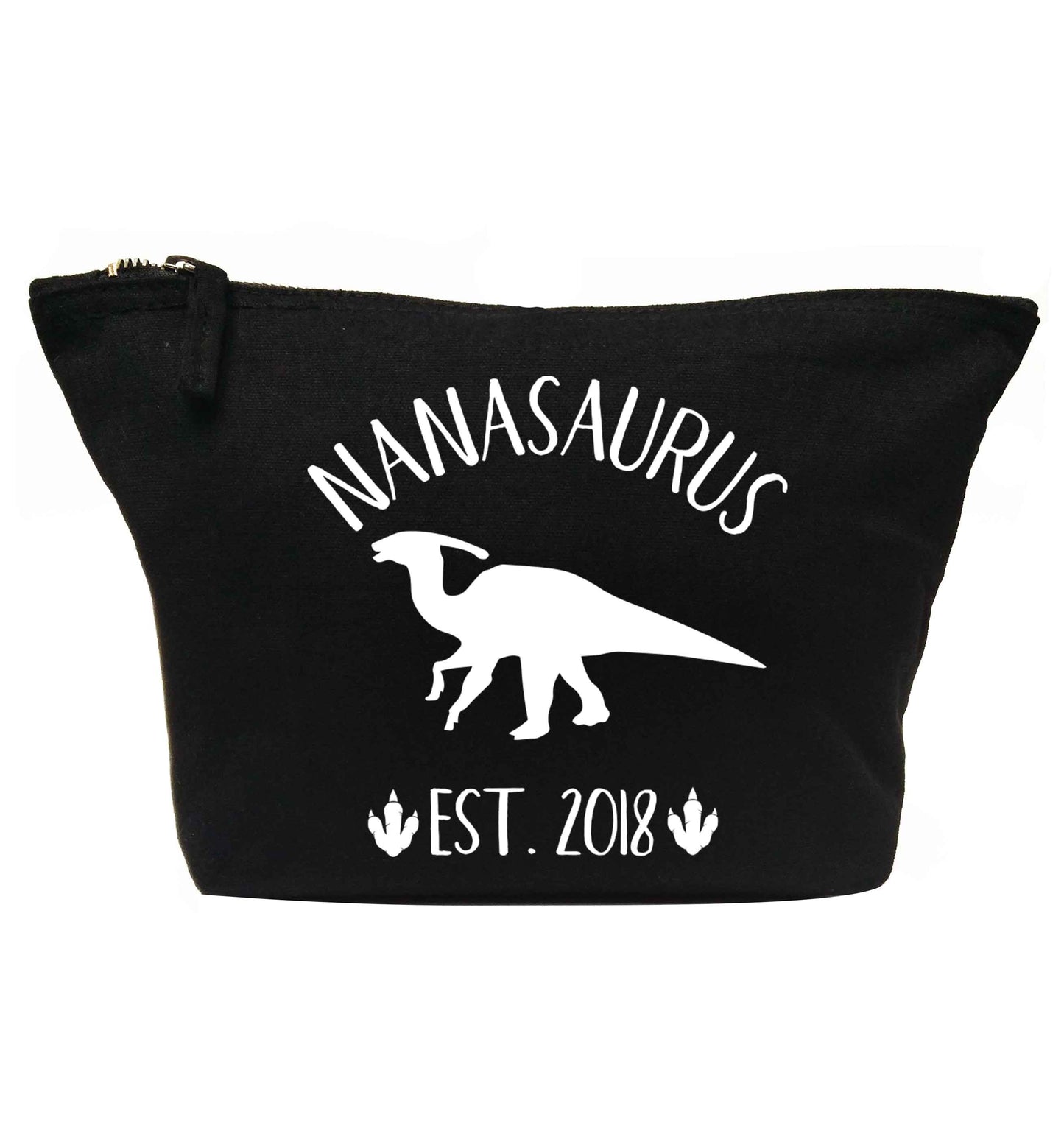 Personalised nanasaurus since (custom date) | makeup / wash bag
