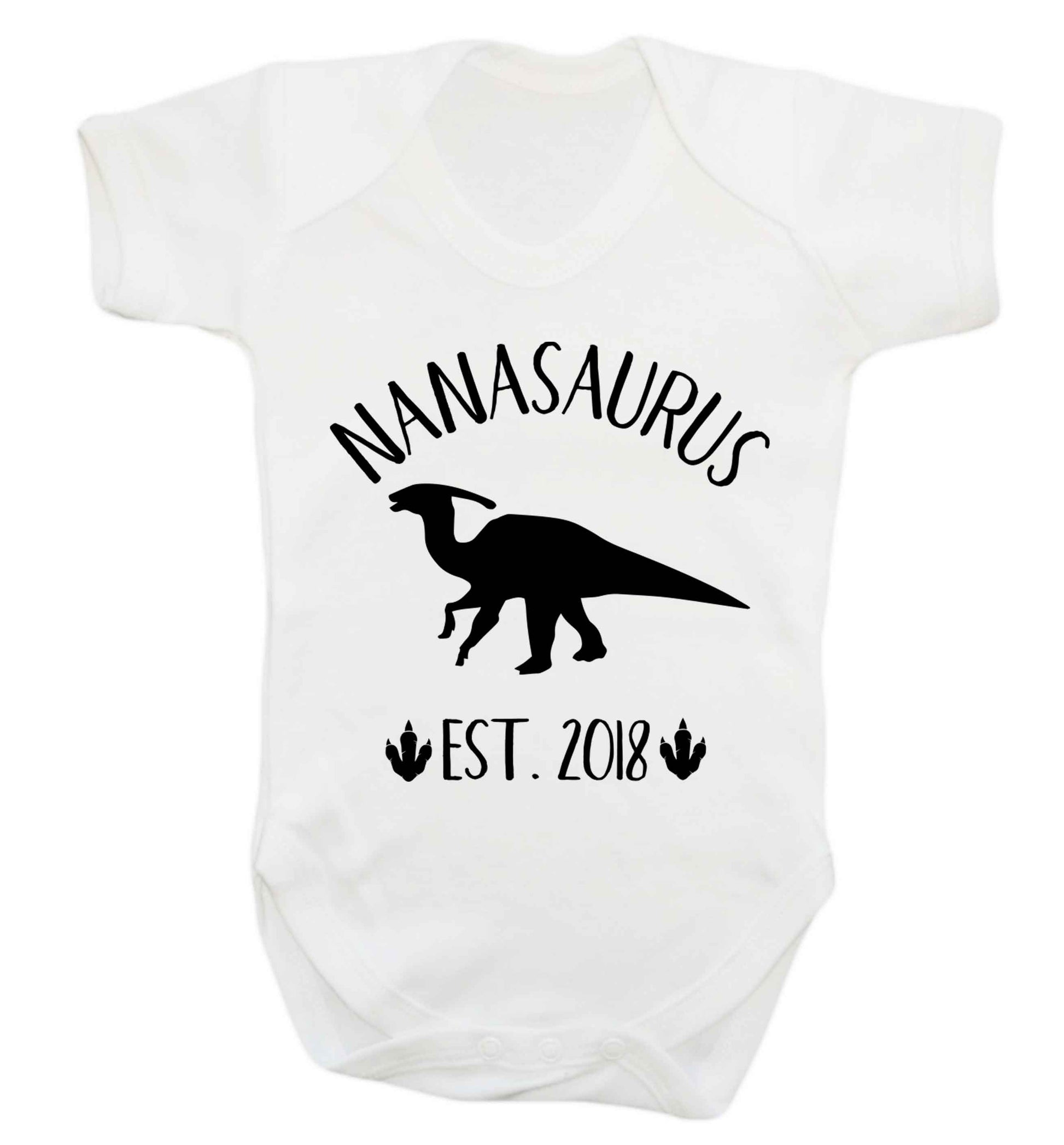 Personalised nanasaurus since (custom date) Baby Vest white 18-24 months