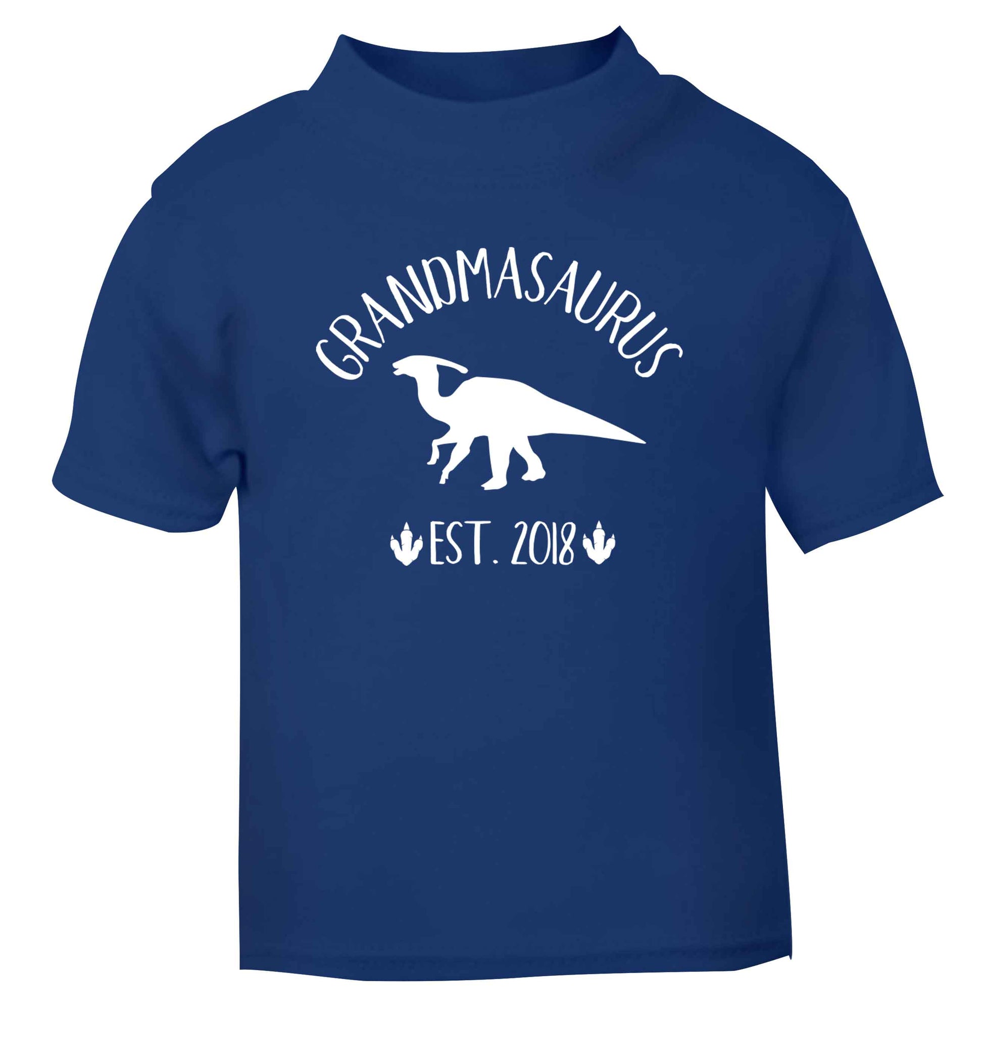 Personalised grandmasaurus since (custom date) blue Baby Toddler Tshirt 2 Years