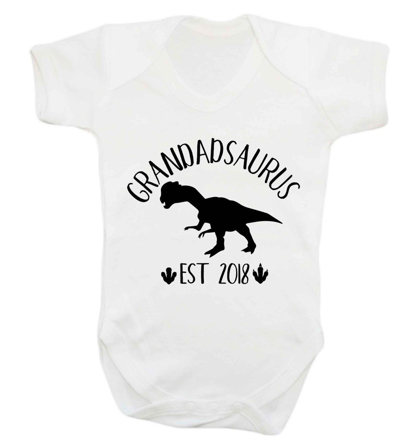 Personalised grandadsaurus since (custom date) Baby Vest white 18-24 months