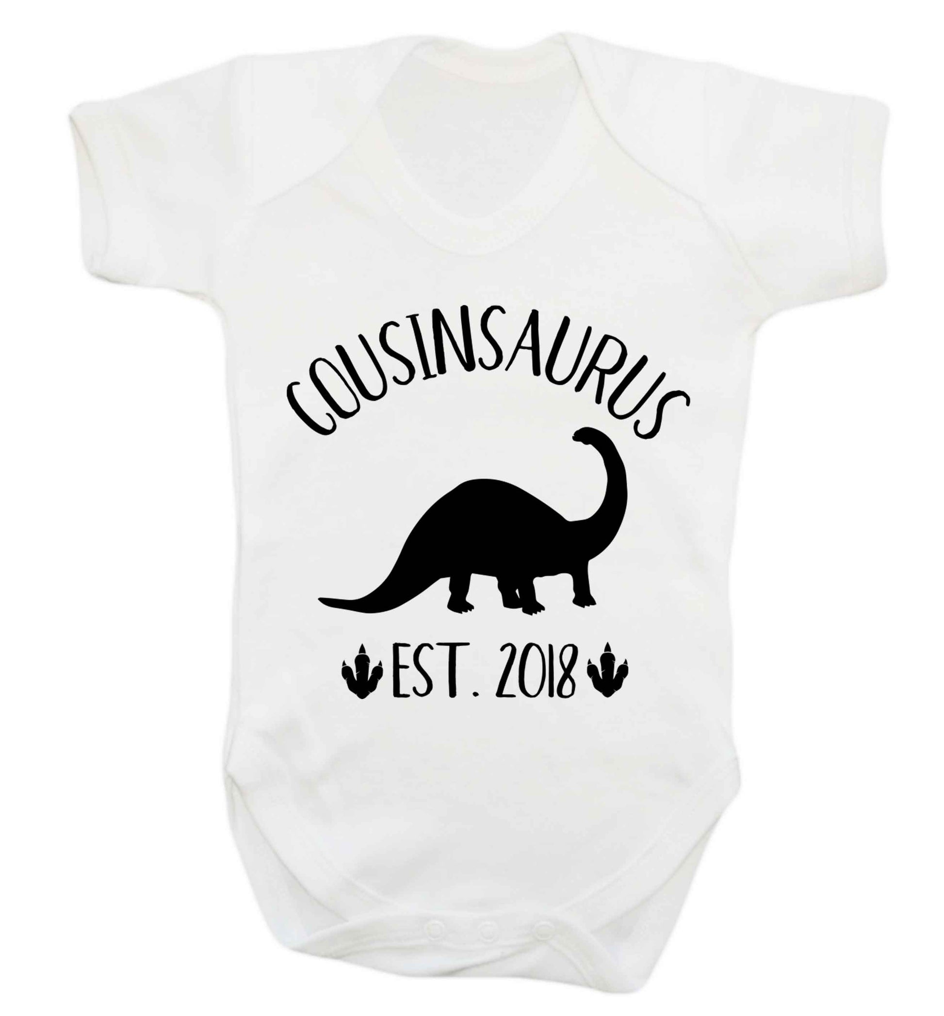 Personalised cousinsaurus since (custom date) Baby Vest white 18-24 months