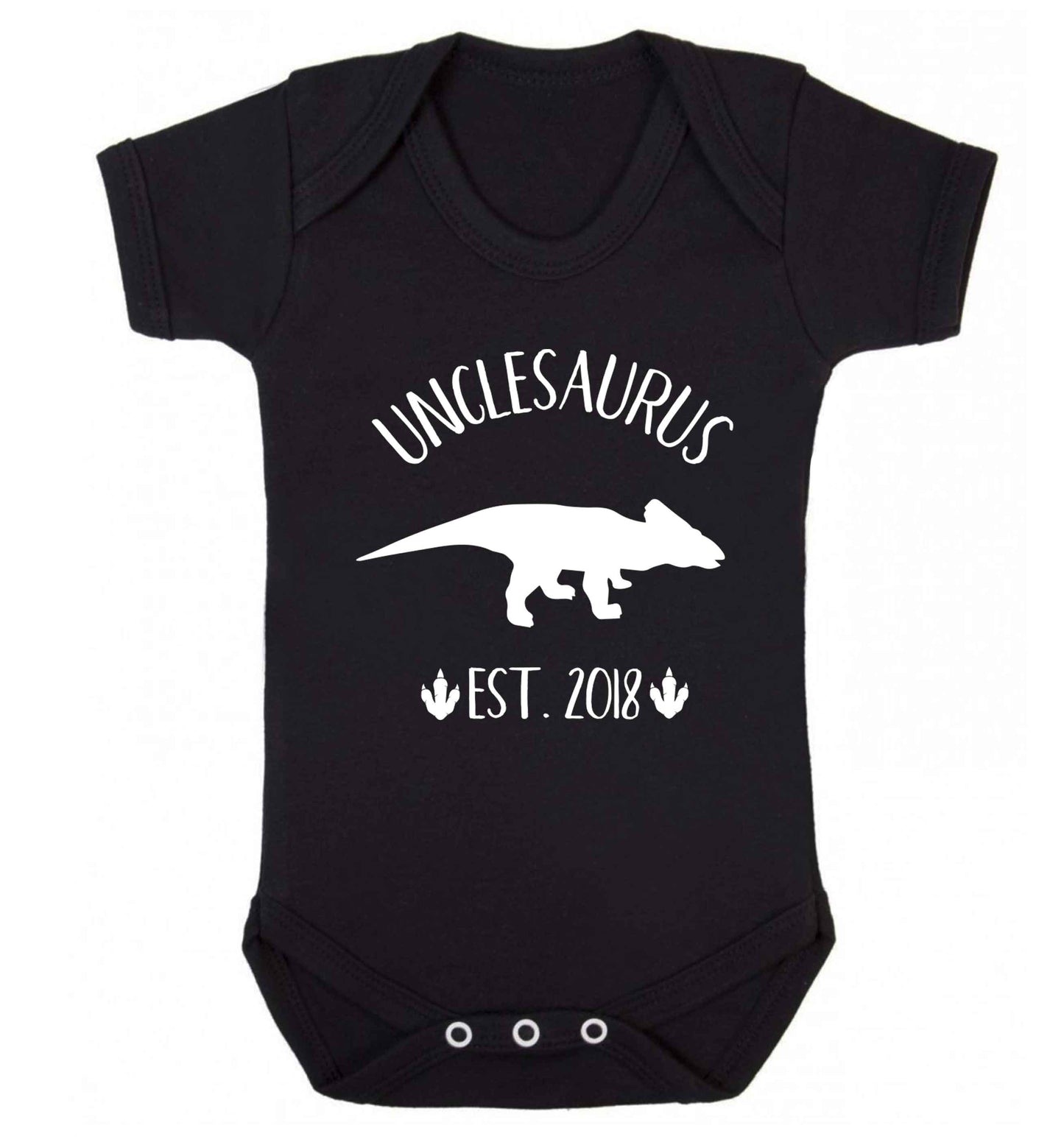 Personalised unclesaurus since (custom date) Baby Vest black 18-24 months