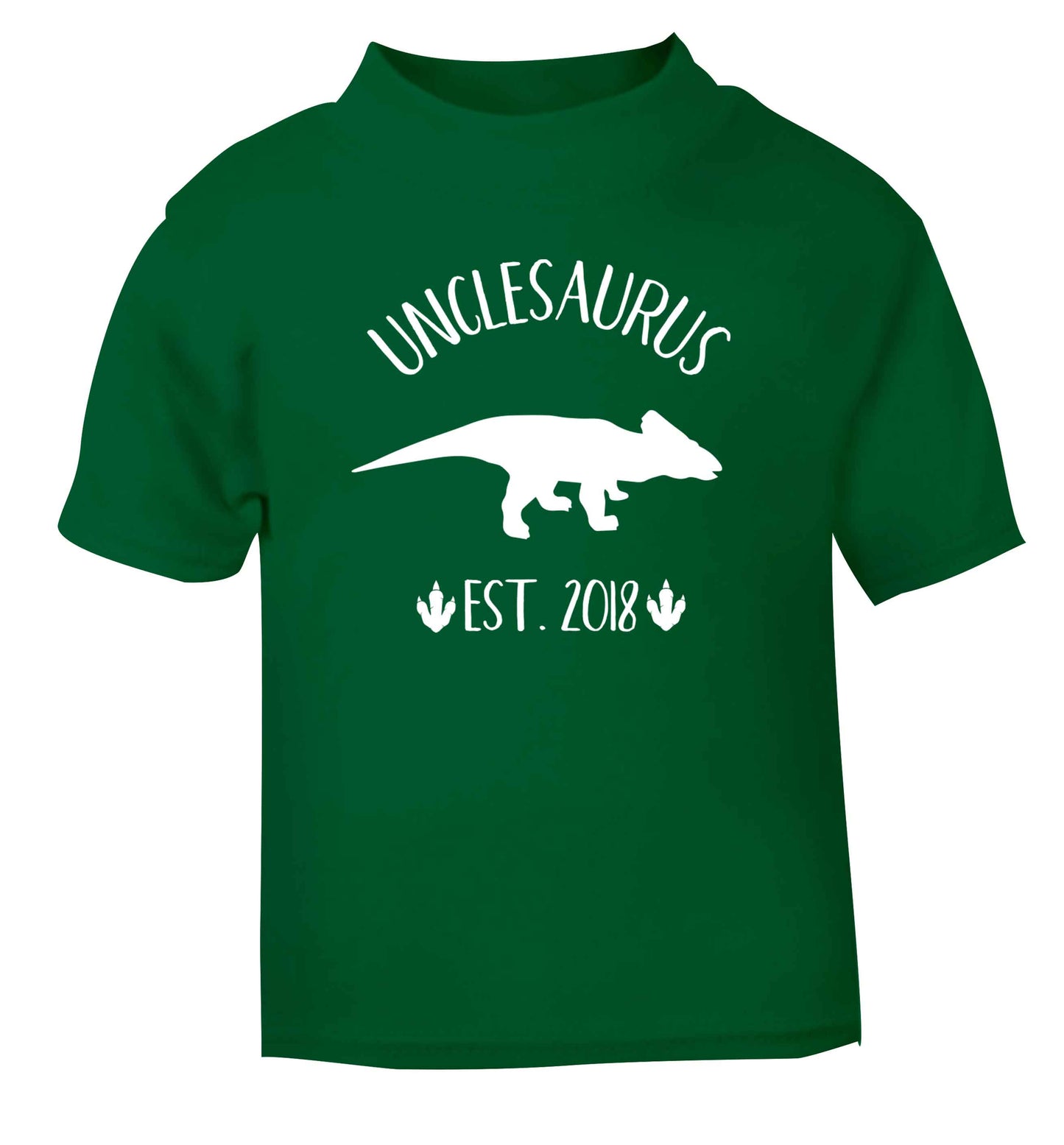Personalised unclesaurus since (custom date) green Baby Toddler Tshirt 2 Years