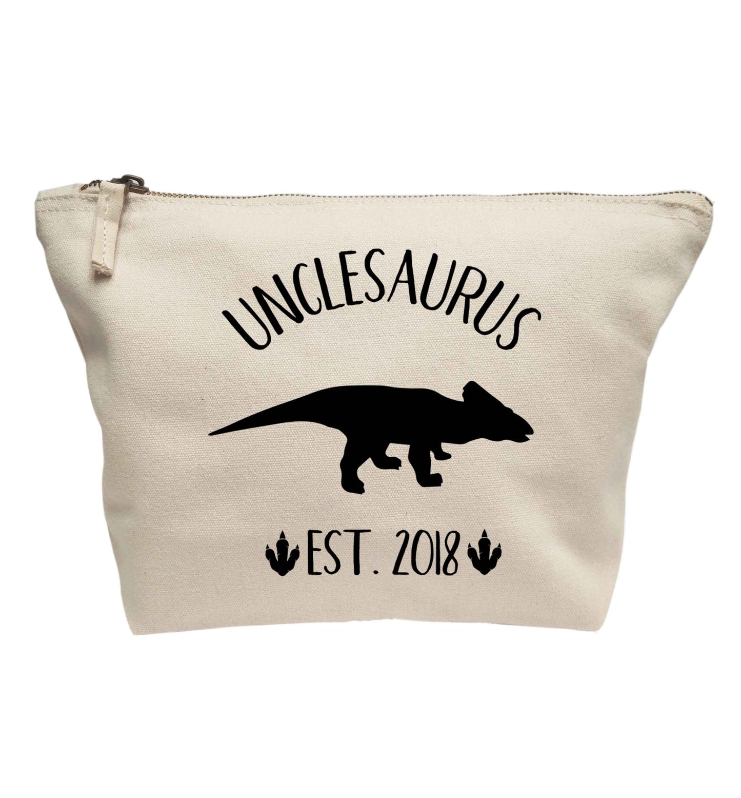Personalised unclesaurus since (custom date) | makeup / wash bag