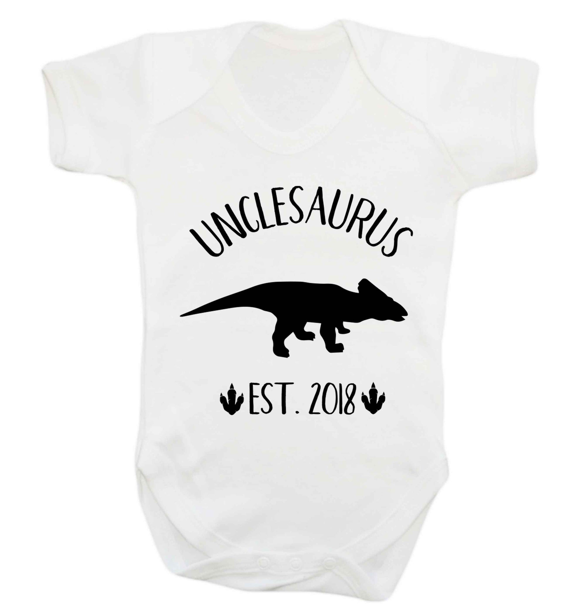 Personalised unclesaurus since (custom date) Baby Vest white 18-24 months