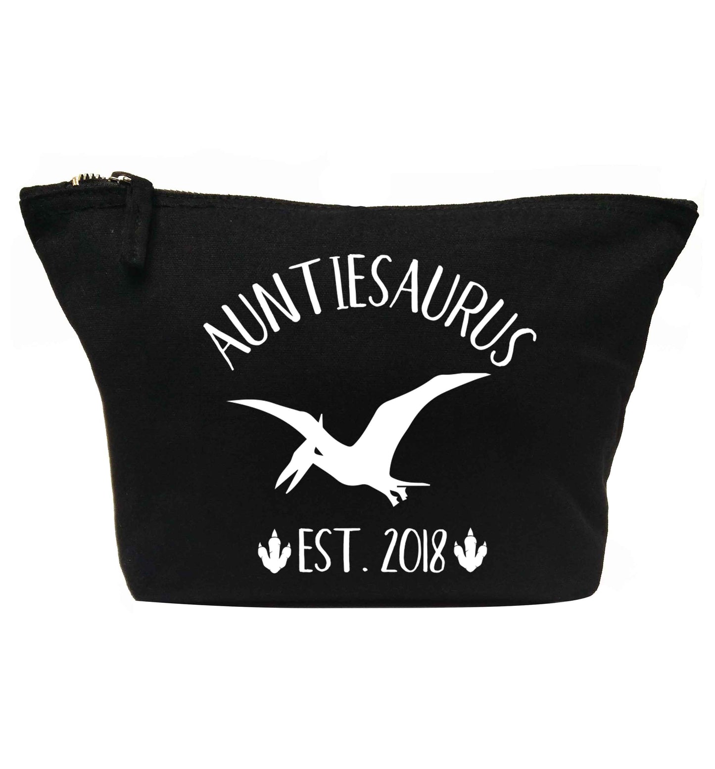 Personalised auntiesaurus since (custom date) | makeup / wash bag