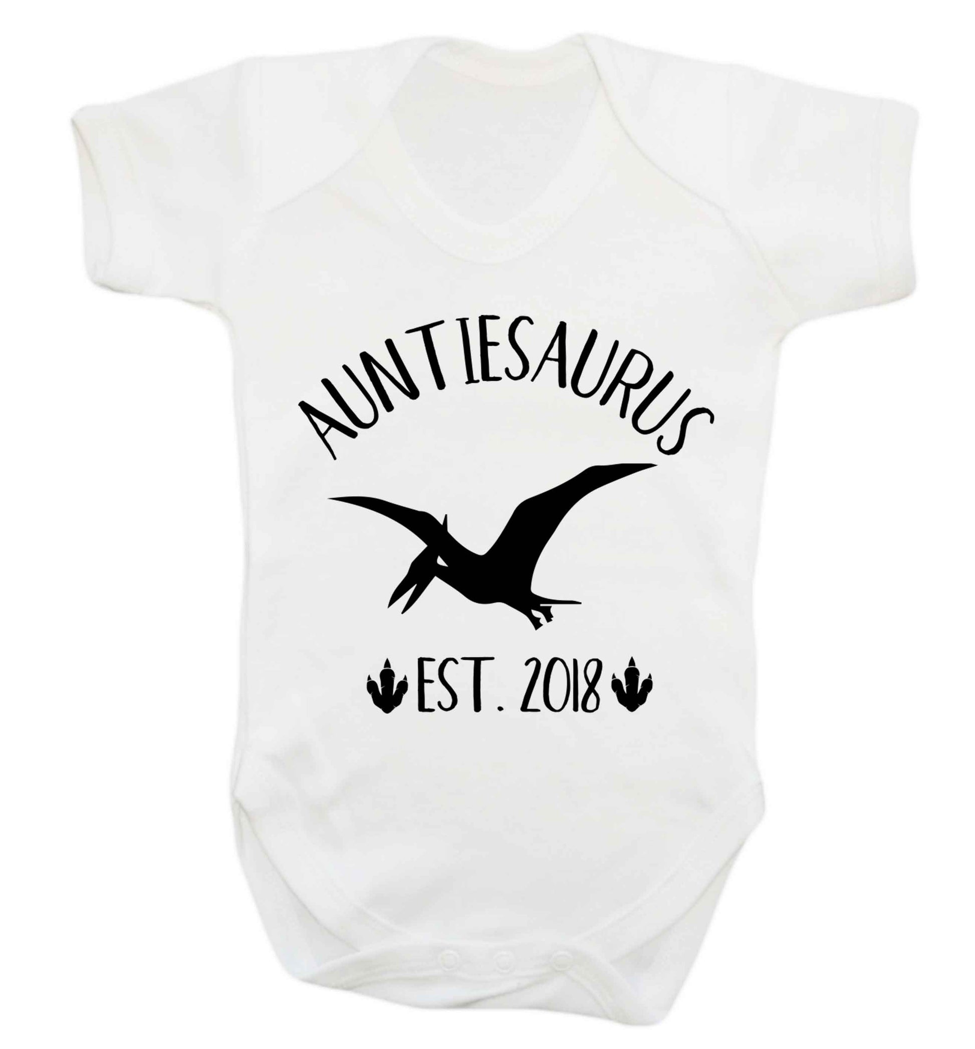 Personalised auntiesaurus since (custom date) Baby Vest white 18-24 months
