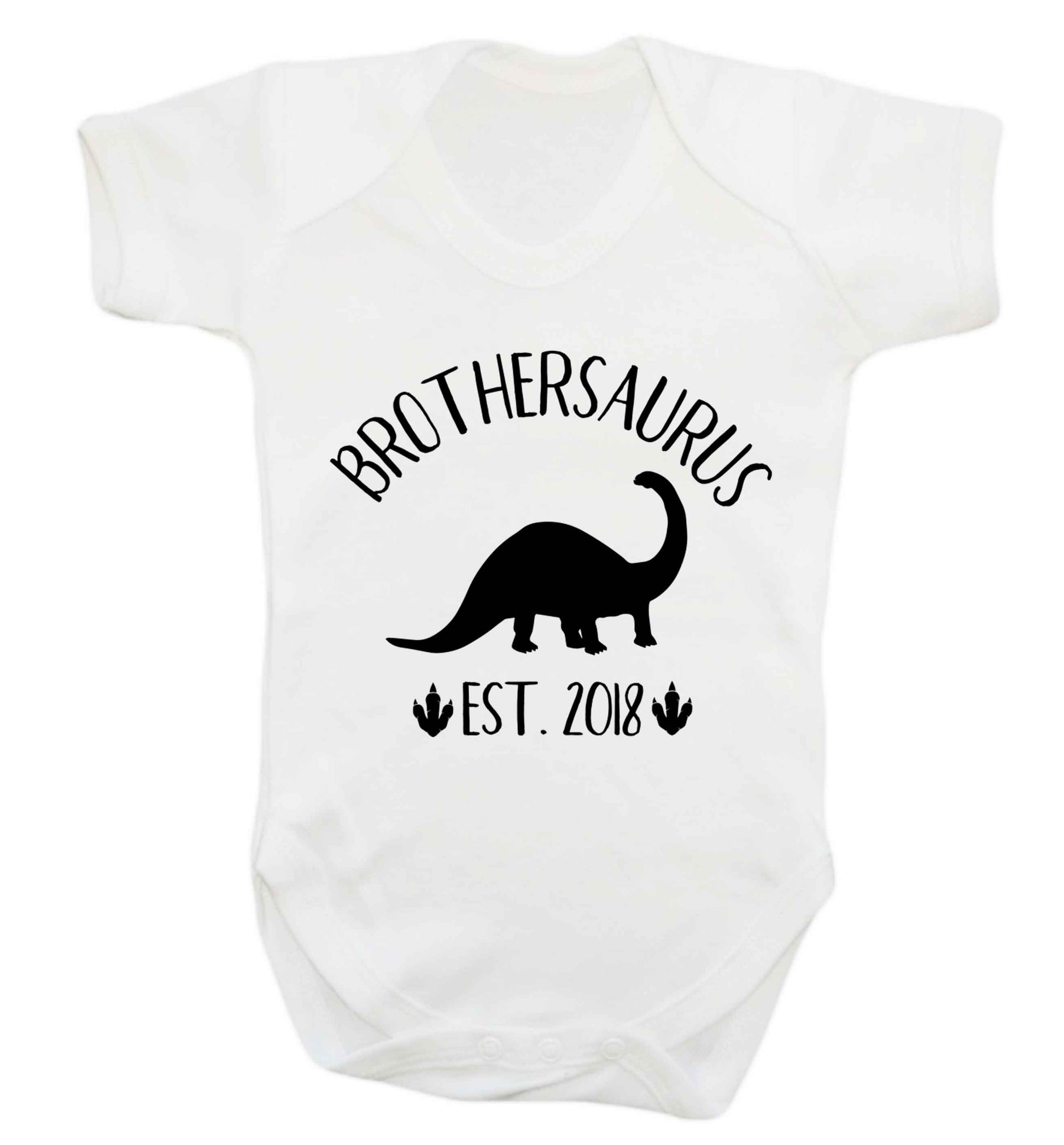 Personalised brothersaurus since (custom date) Baby Vest white 18-24 months