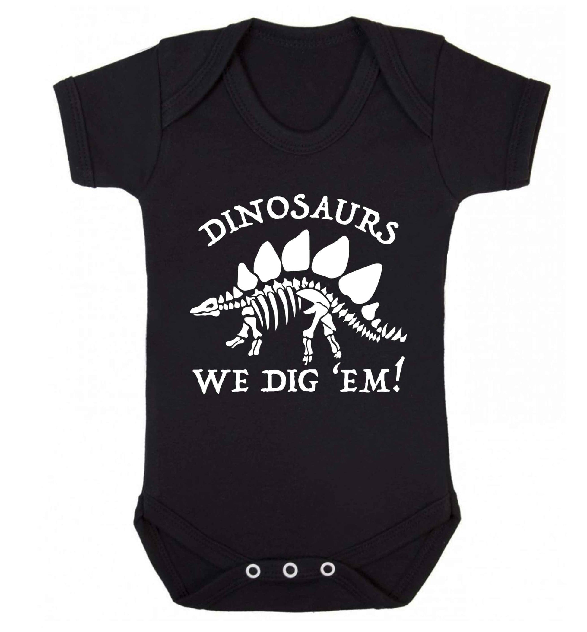 Dinosaurs we dig 'em! Baby Vest black 18-24 months
