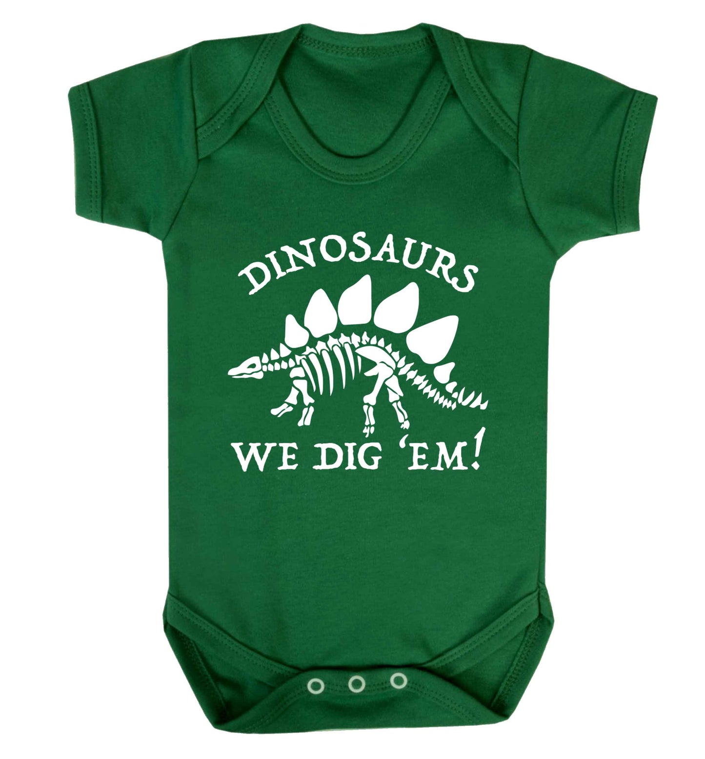 Dinosaurs we dig 'em! Baby Vest green 18-24 months