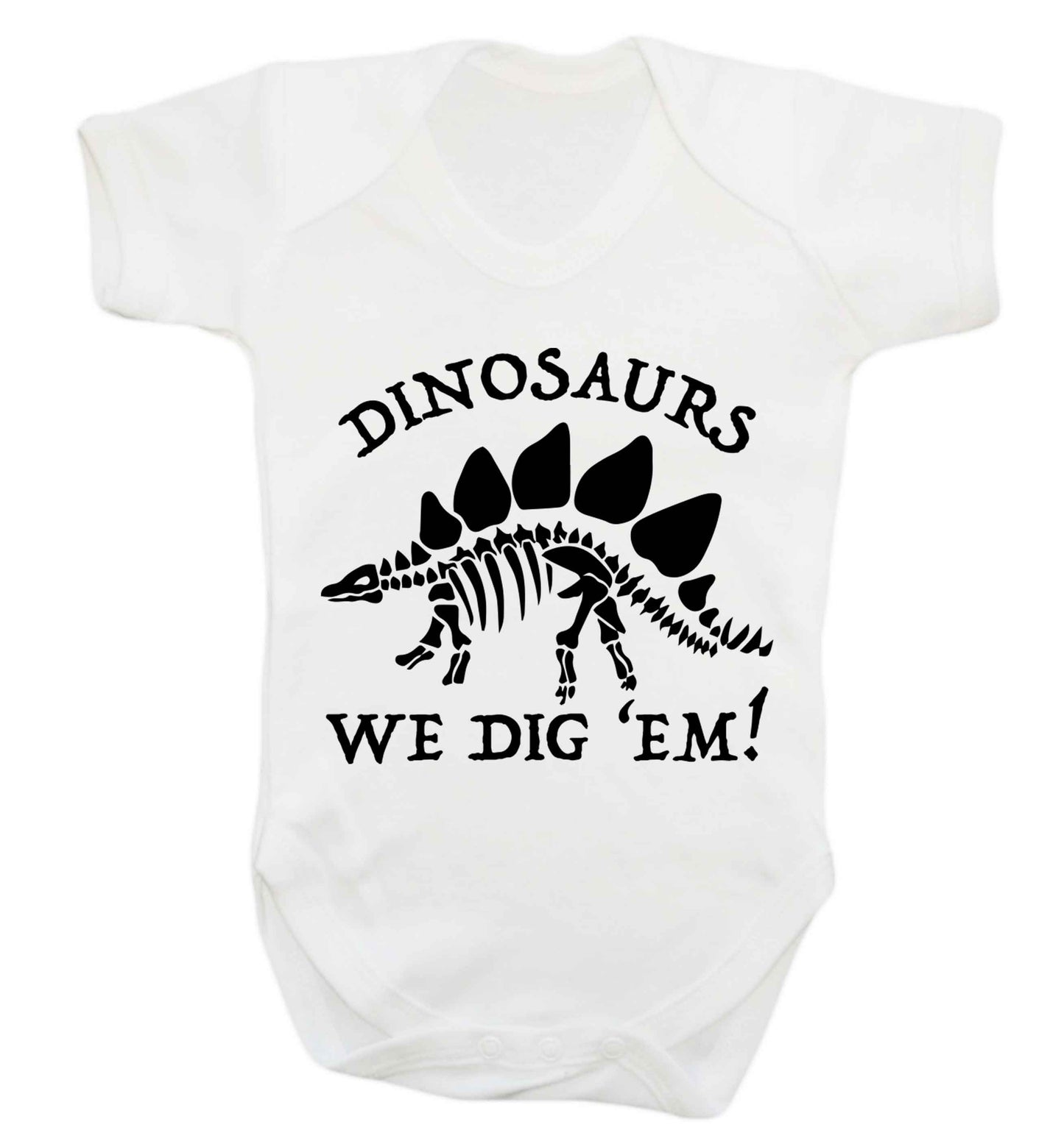 Dinosaurs we dig 'em! Baby Vest white 18-24 months