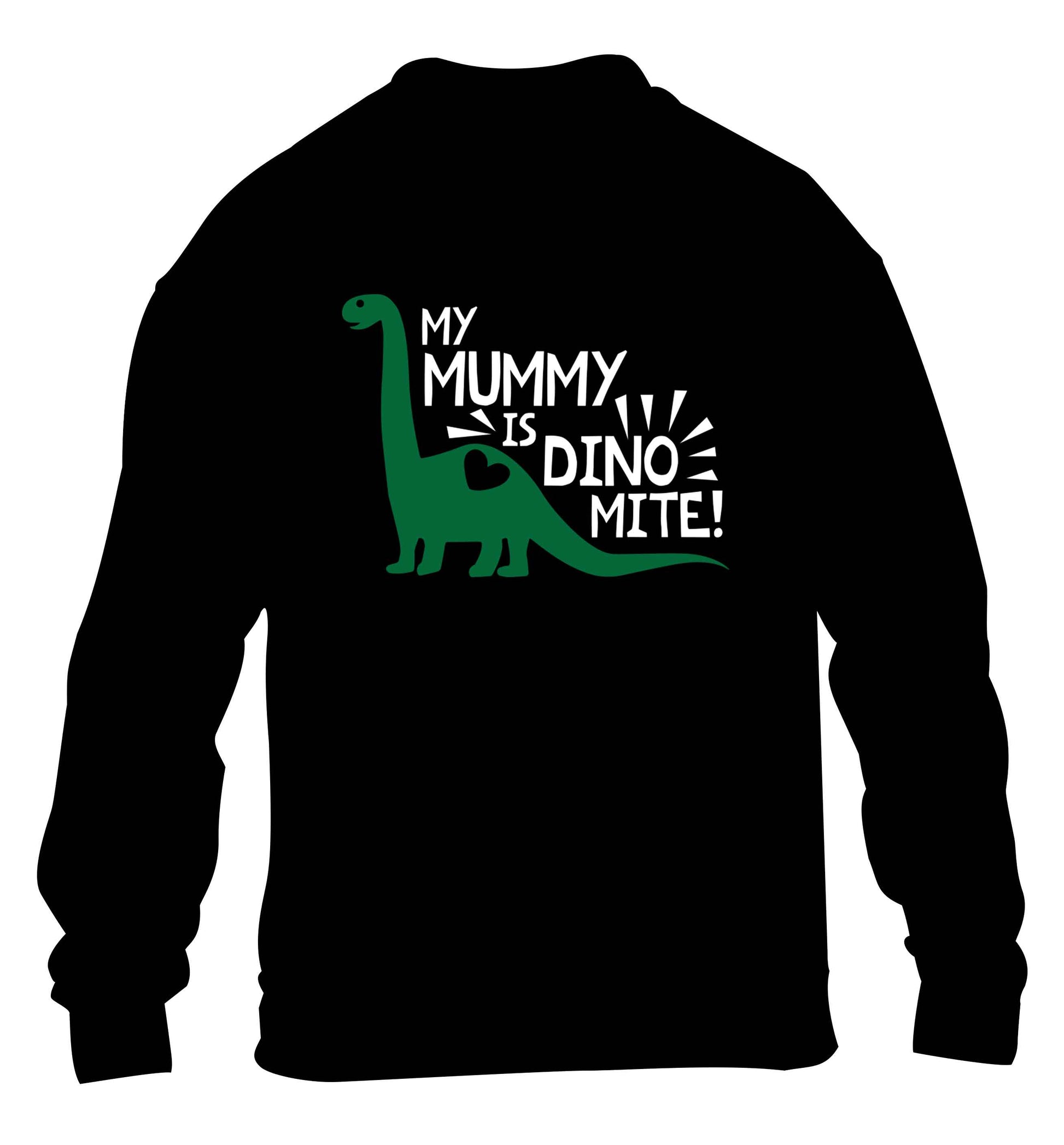 My mummy is dinomite children's black sweater 12-13 Years