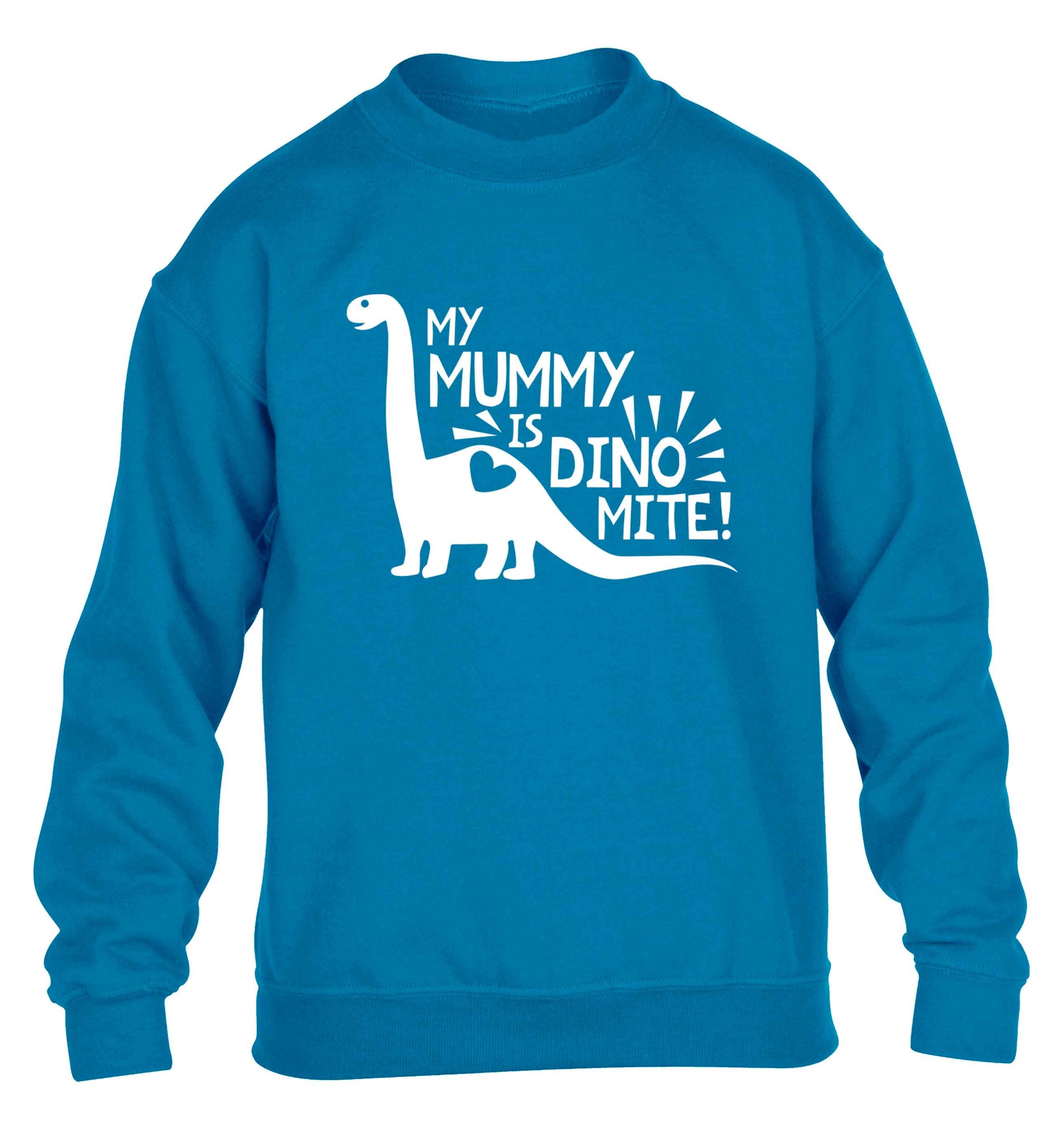 My mummy is dinomite children's blue sweater 12-13 Years