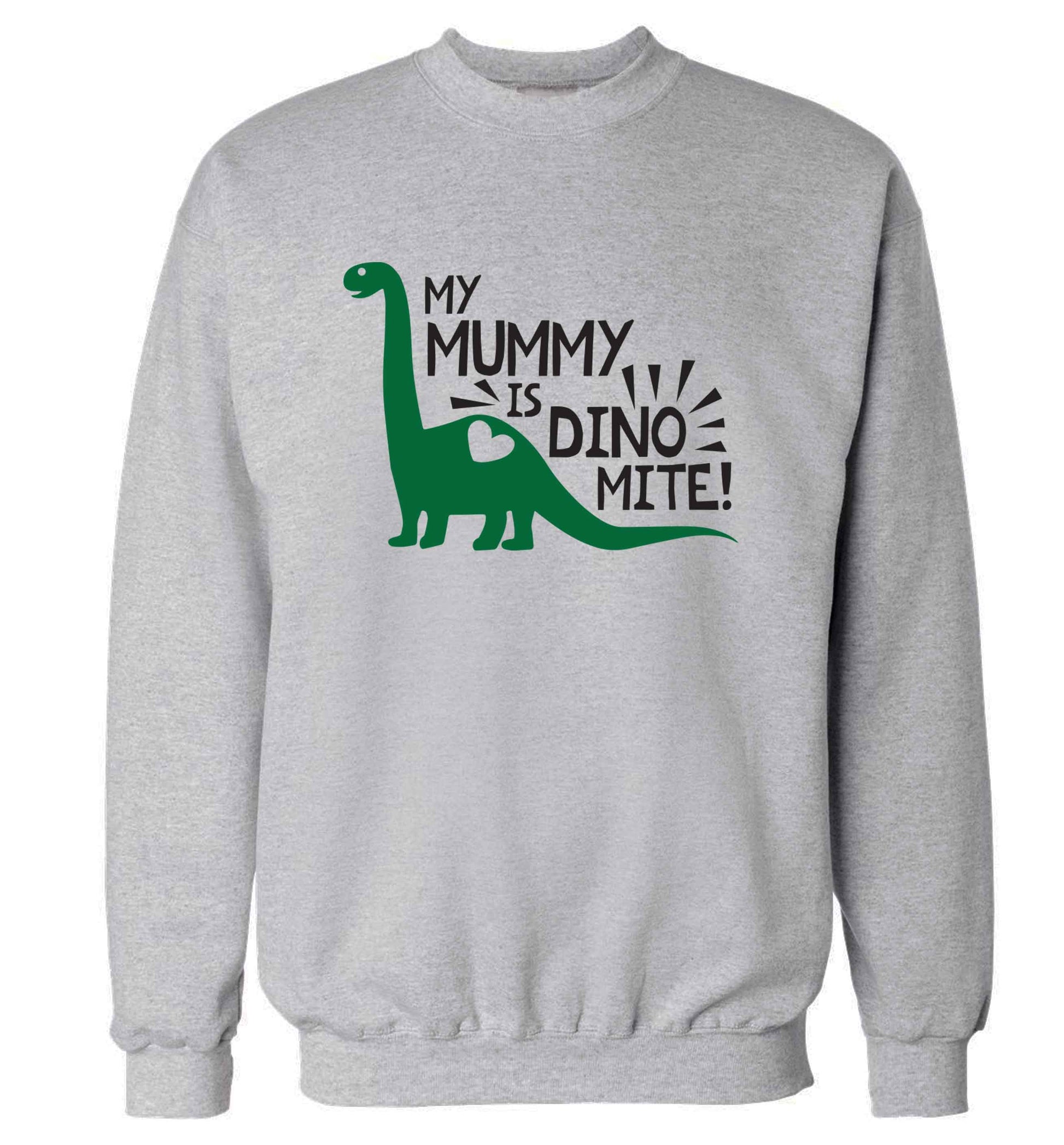My mummy is dinomite adult's unisex grey sweater 2XL
