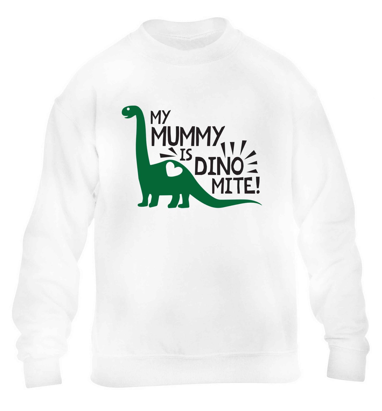 My mummy is dinomite children's white sweater 12-13 Years