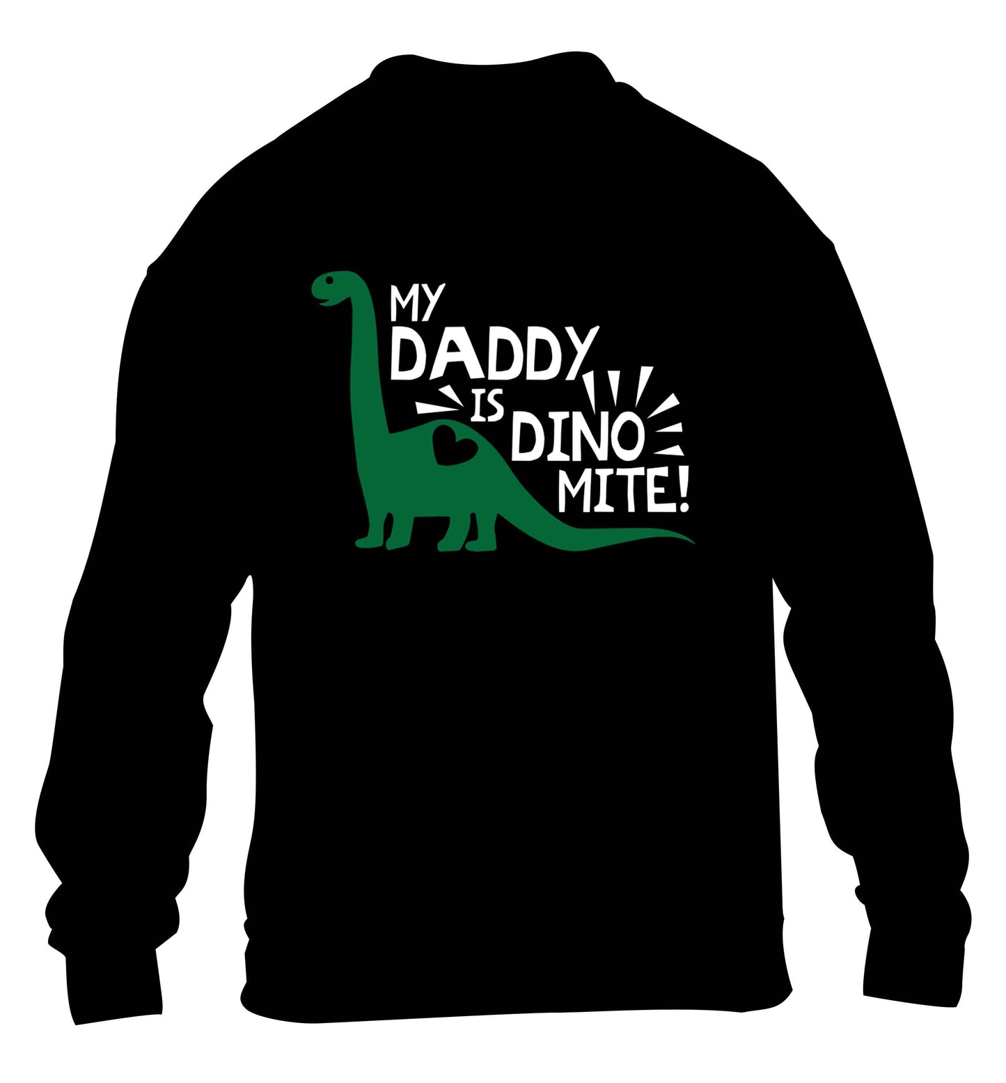 My daddy is dinomite! children's black sweater 12-13 Years