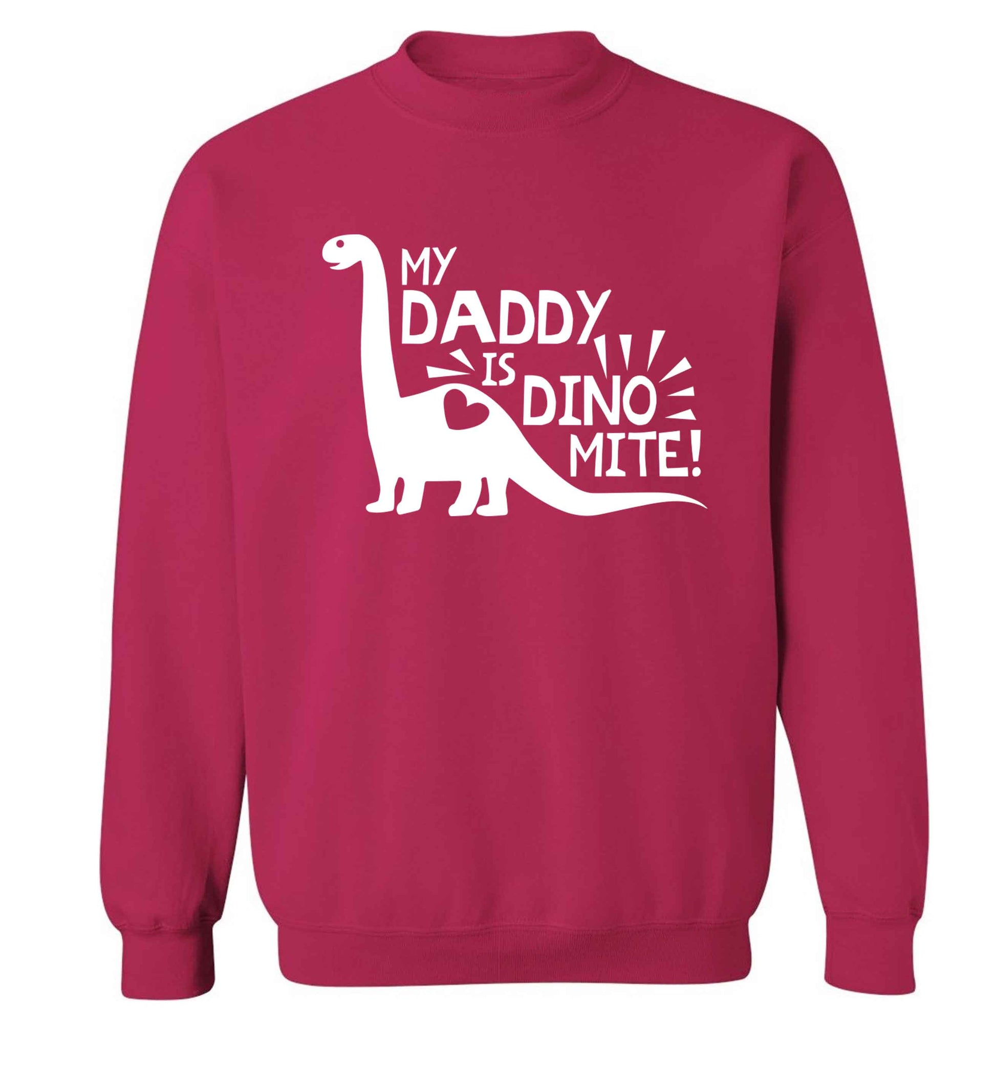 My daddy is dinomite! Adult's unisex pink Sweater 2XL