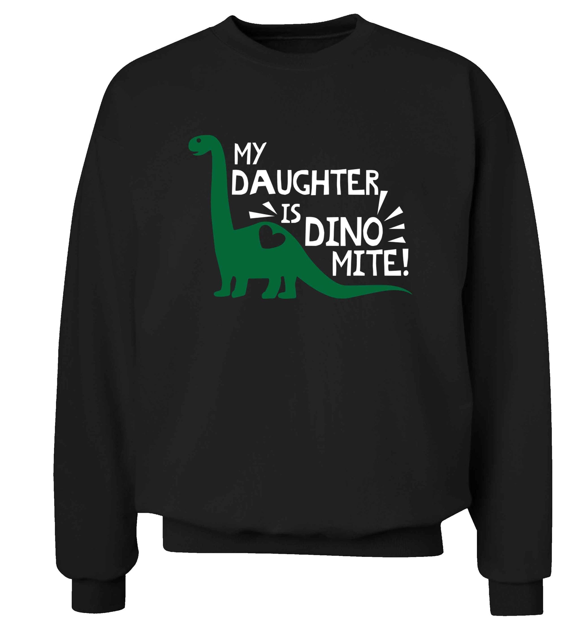 My daughter is dinomite! Adult's unisex black Sweater 2XL