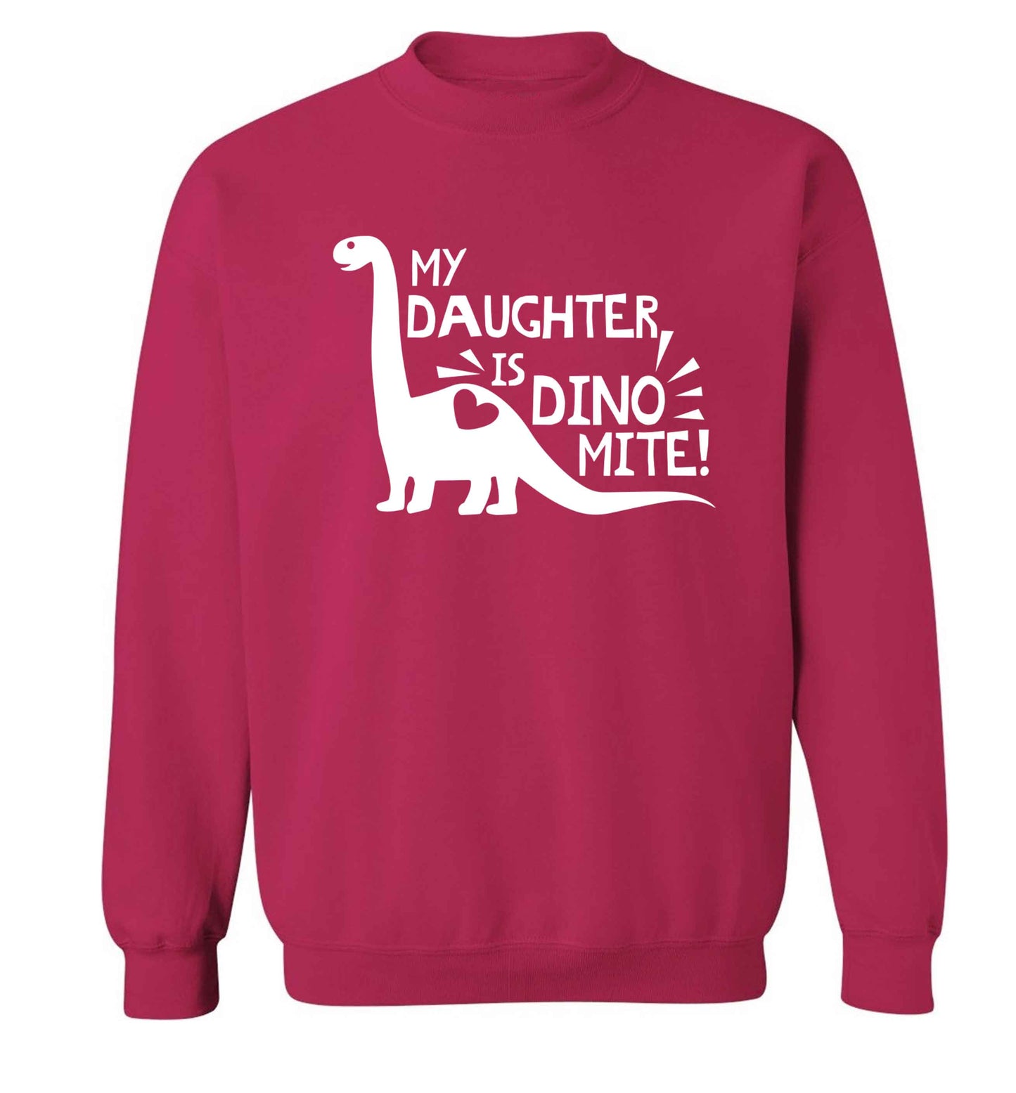 My daughter is dinomite! Adult's unisex pink Sweater 2XL