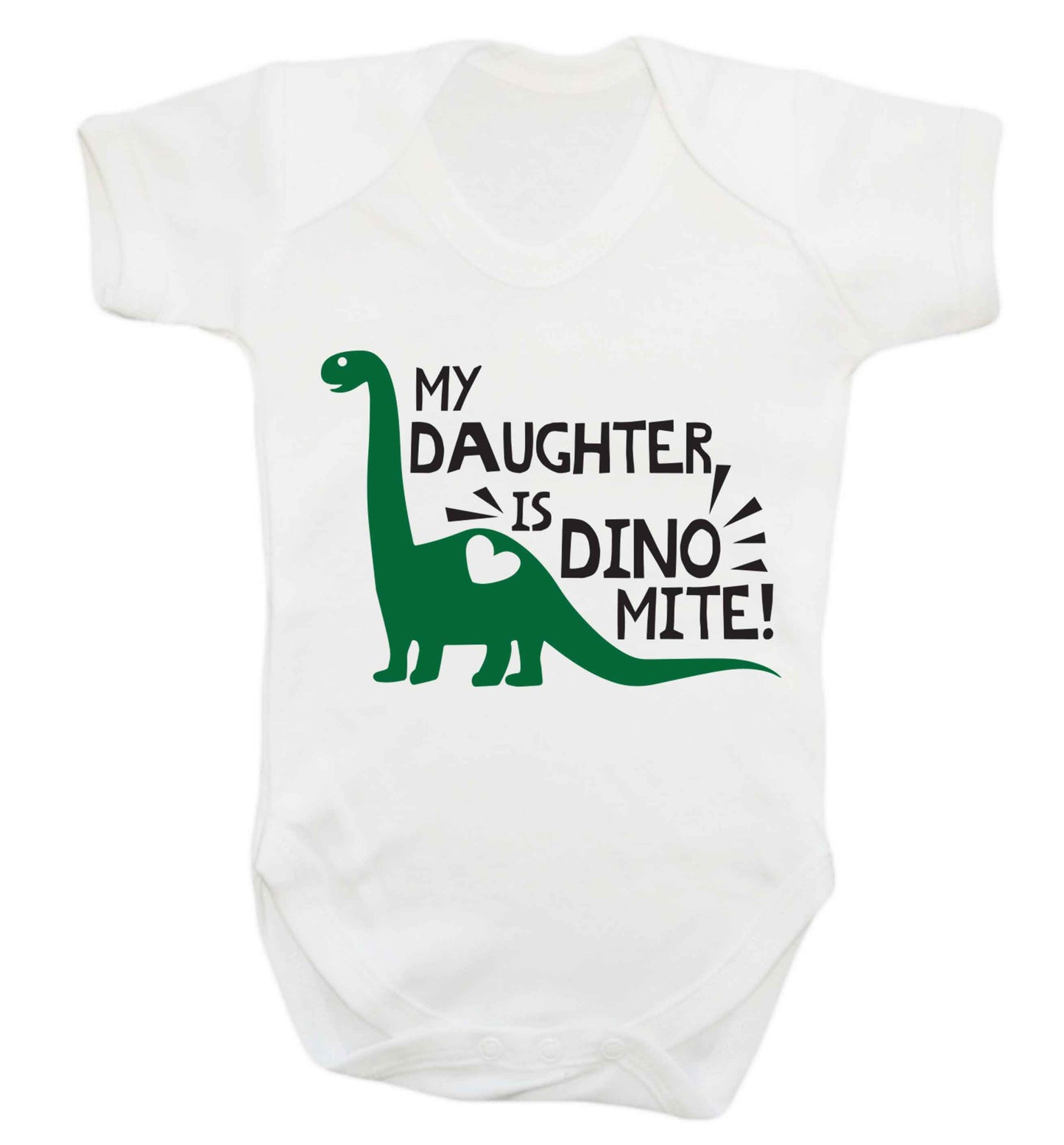 My daughter is dinomite! Baby Vest white 18-24 months