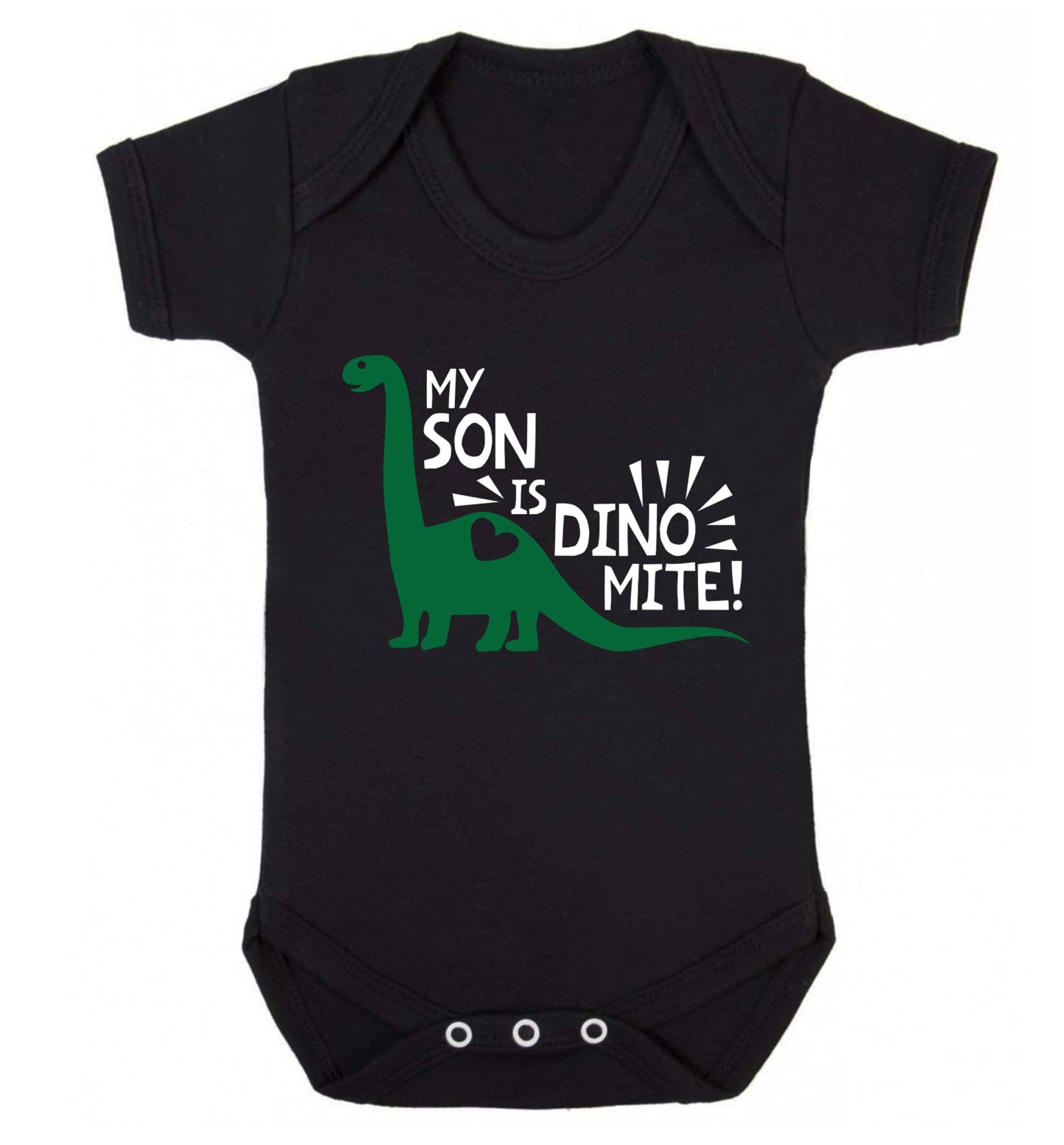 My son is dinomite! Baby Vest black 18-24 months